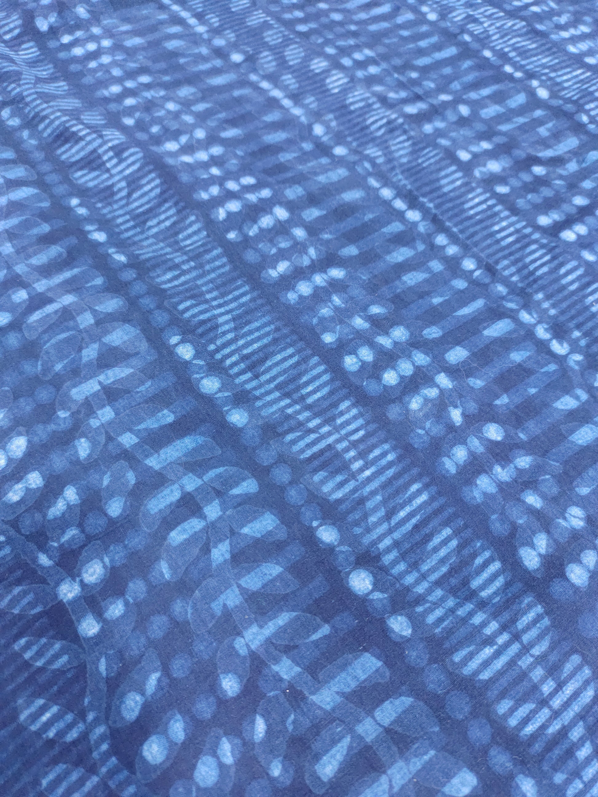 Indigo with shadow print