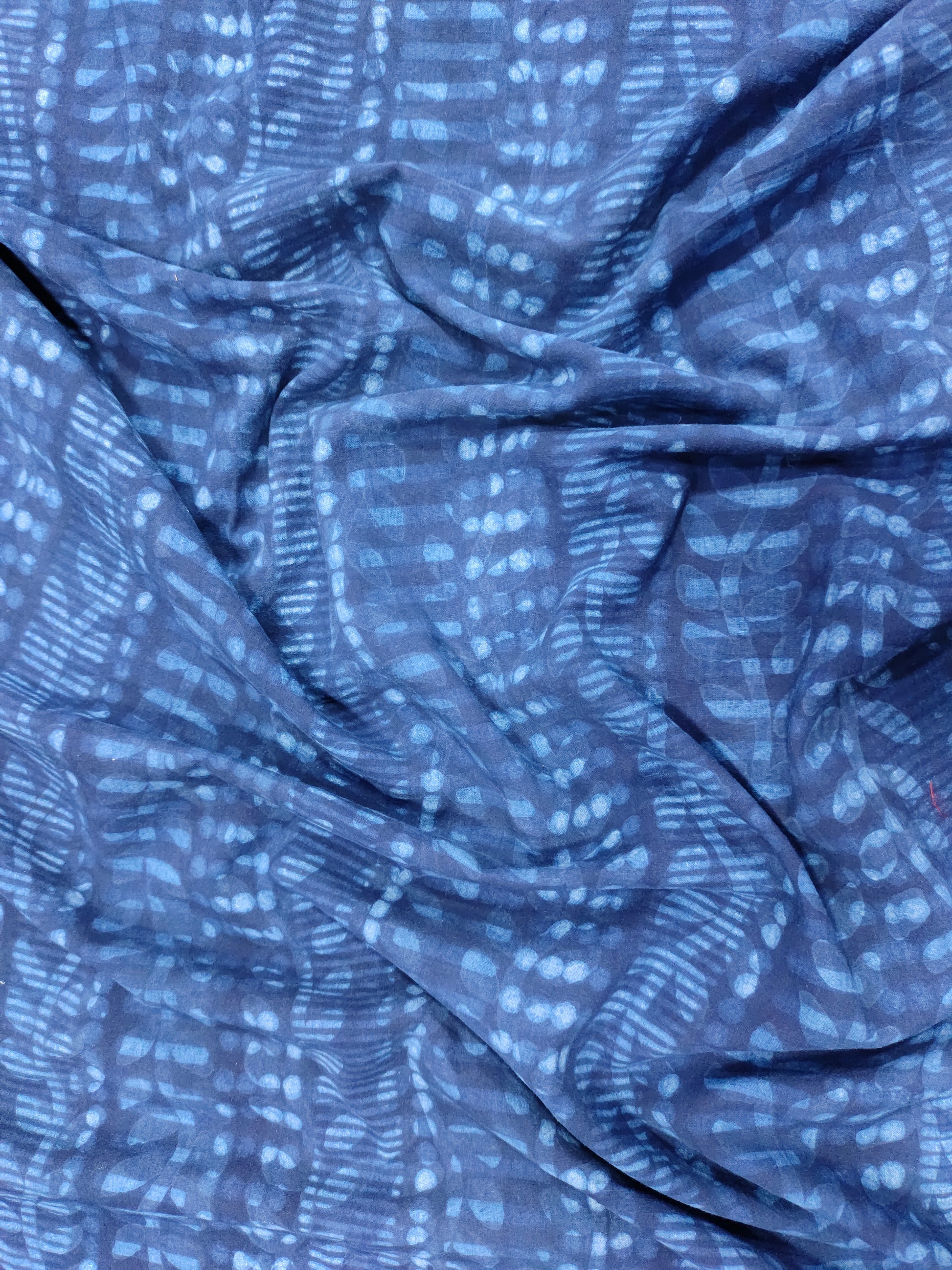Indigo with shadow print