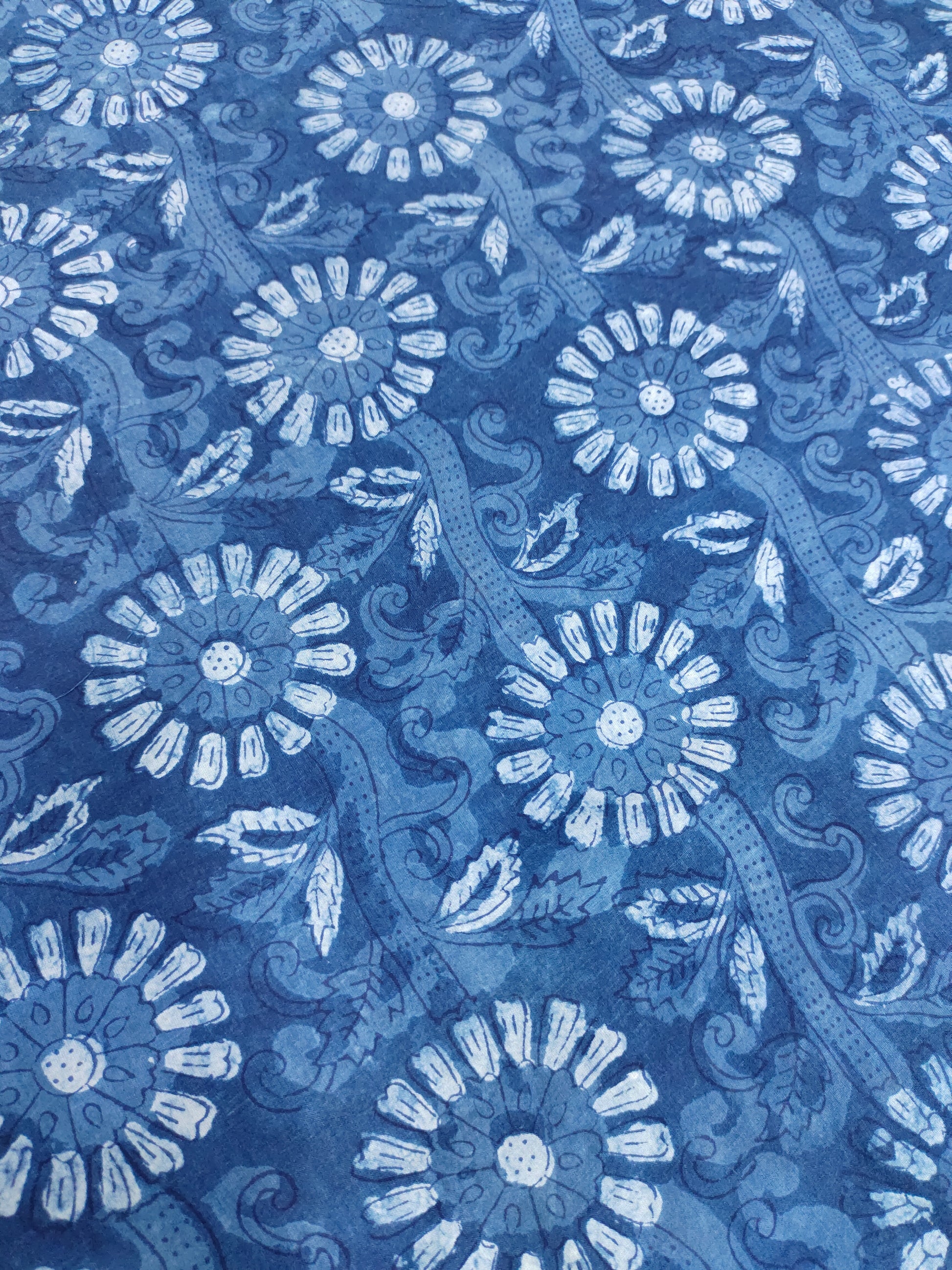 Indigo with all over floral print