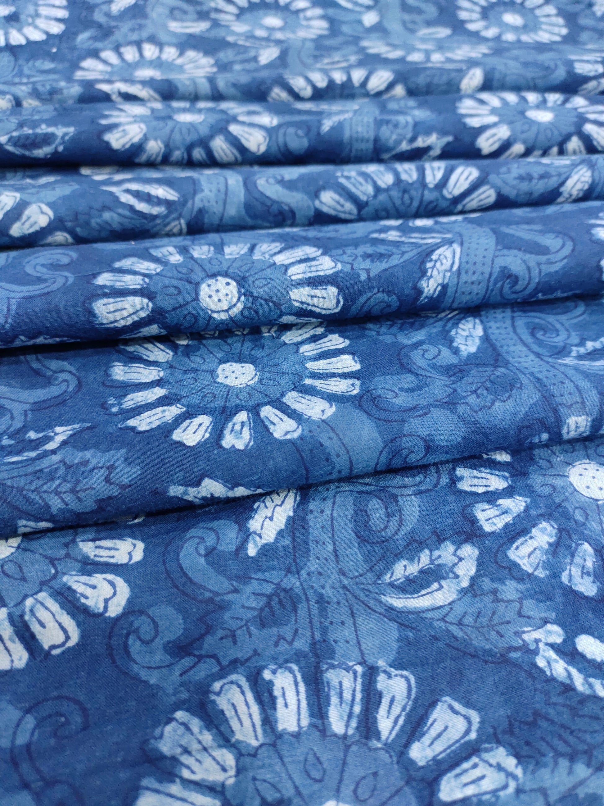 Indigo with all over floral print