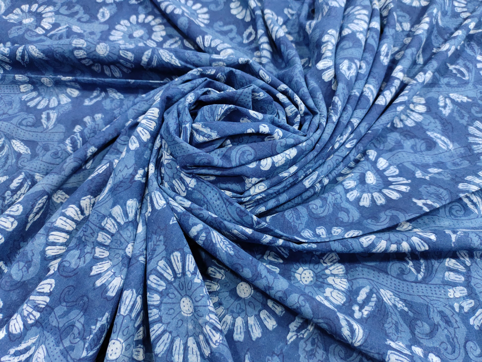 Indigo with all over floral print