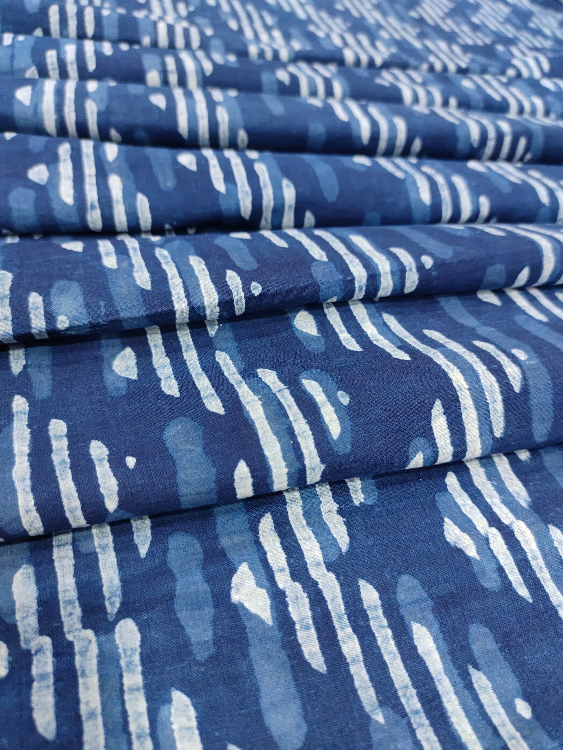 Rick rack indigo print