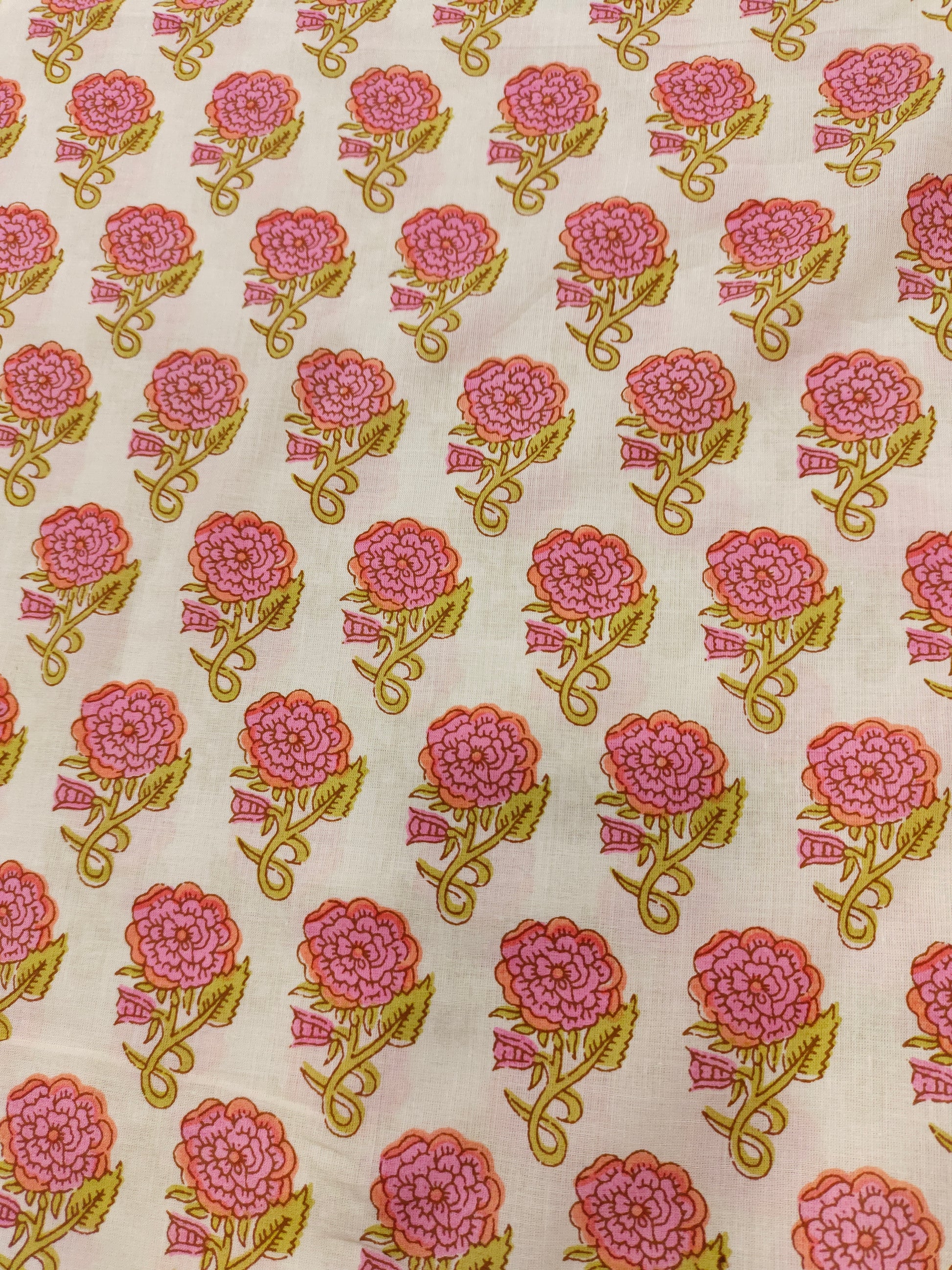 Double shaded flowers on a cream base