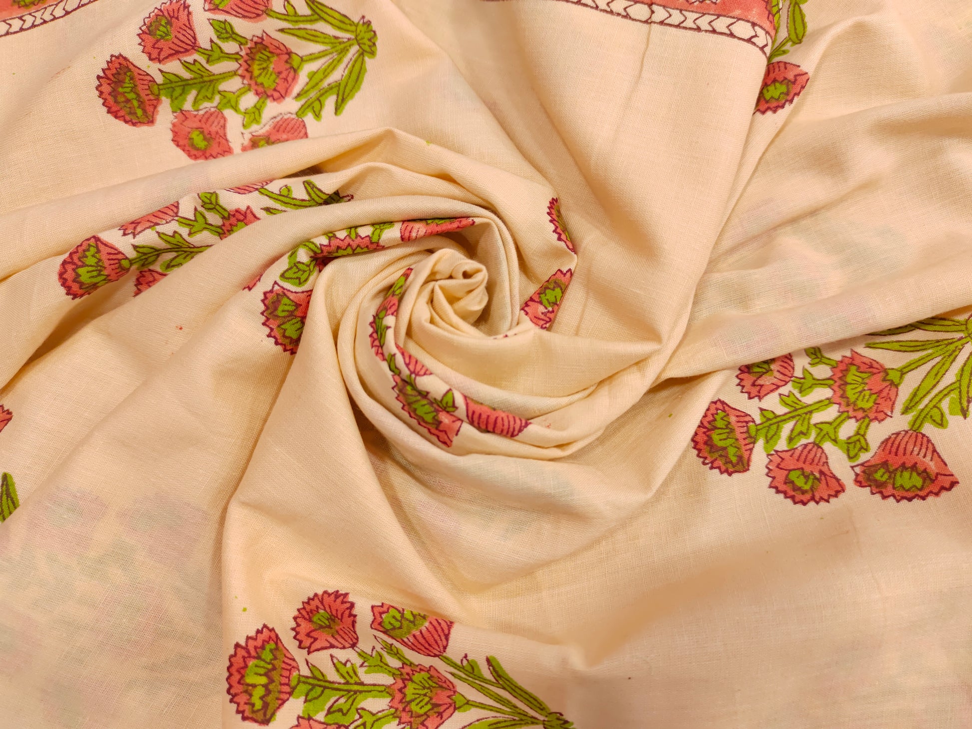 light peach handblock print