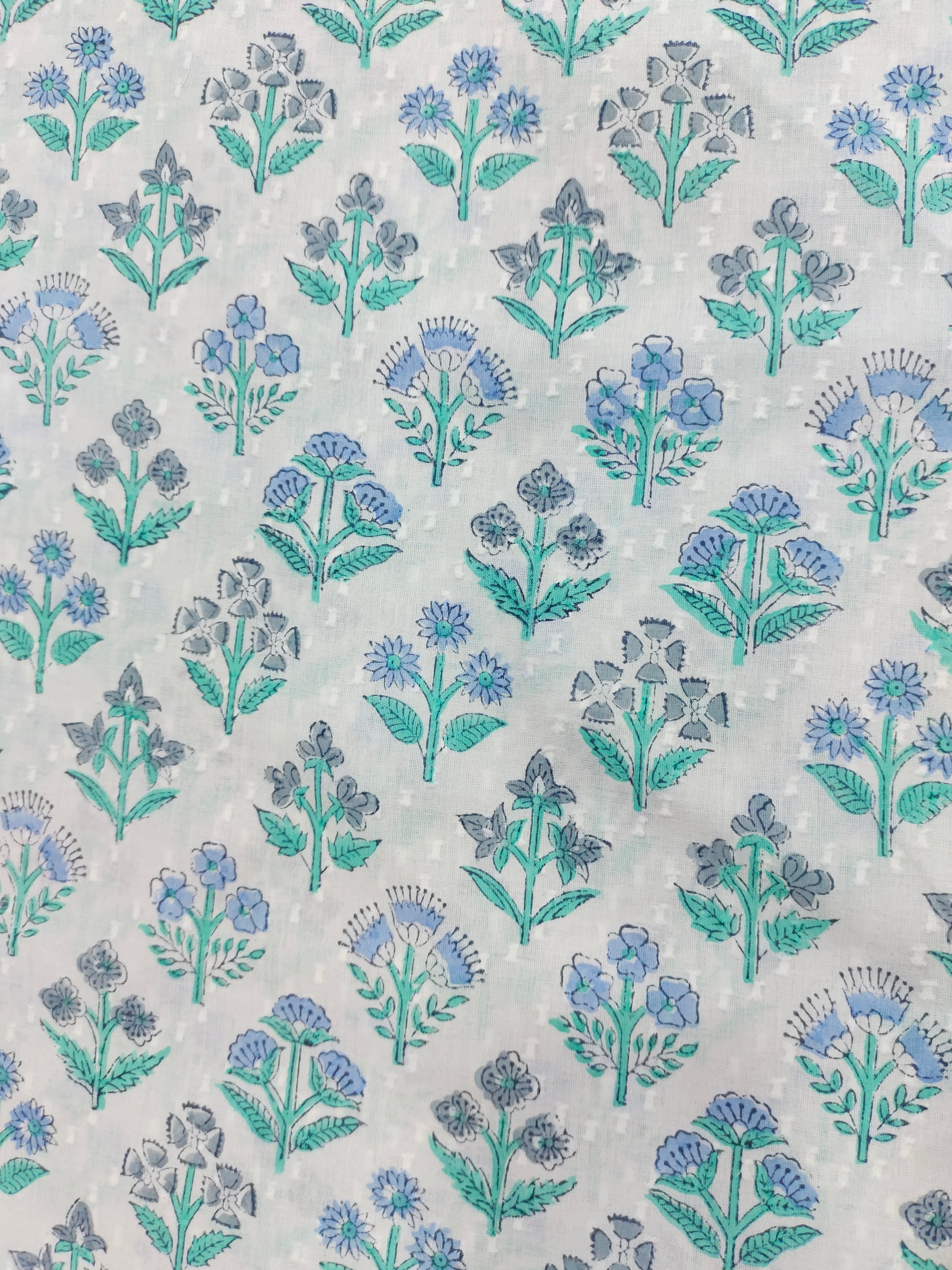 White base cotton block print with special viwes