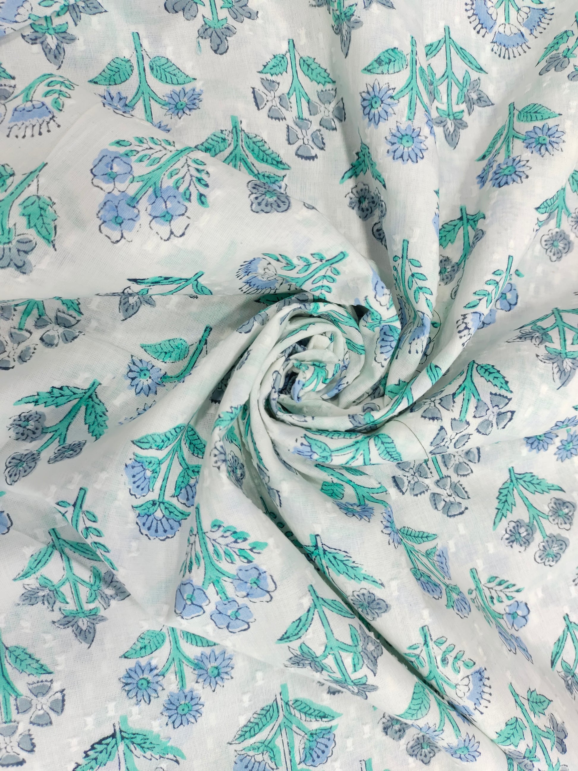 White base cotton block print with special viwes