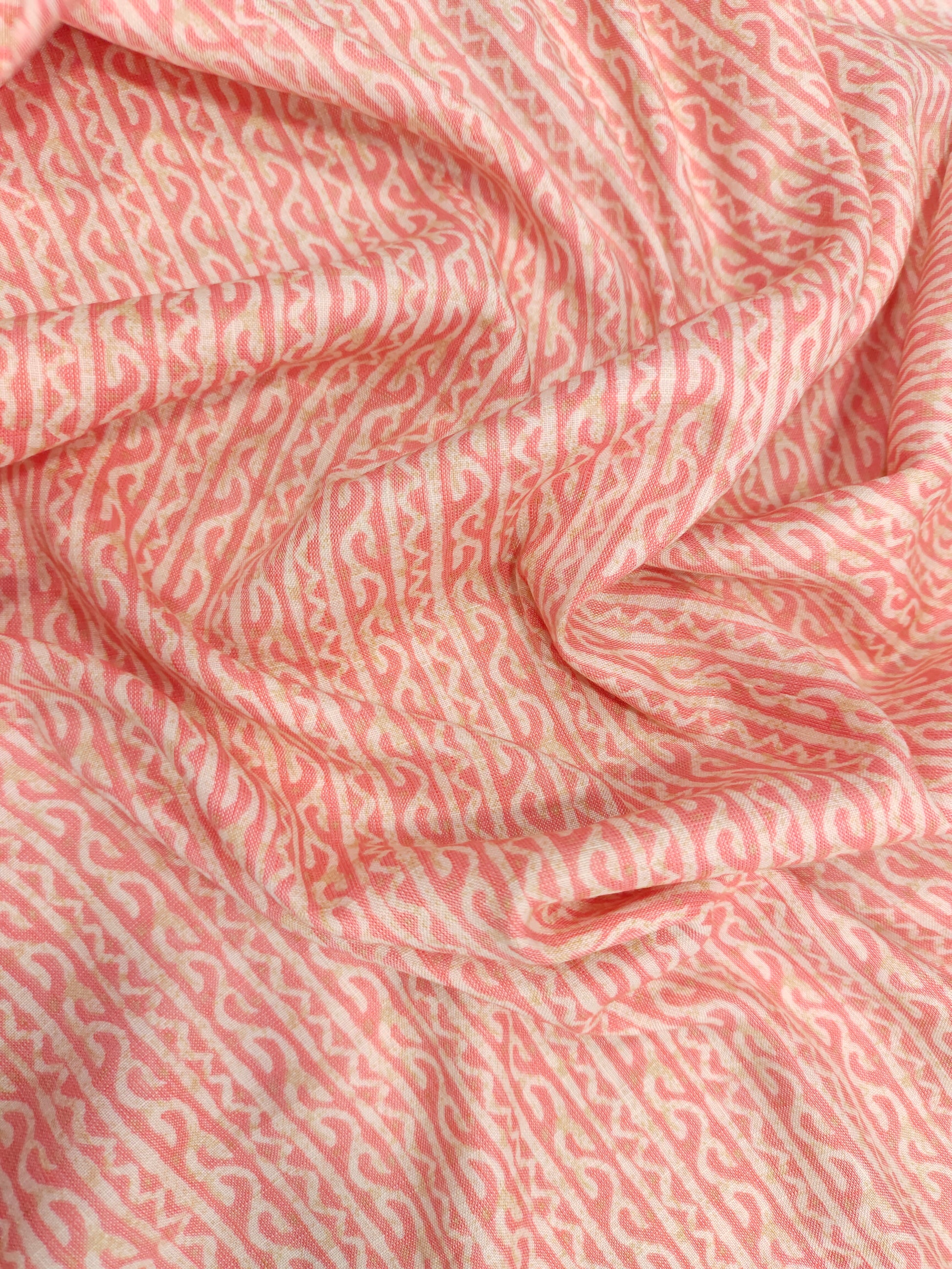 Pink rayon slub fabric
