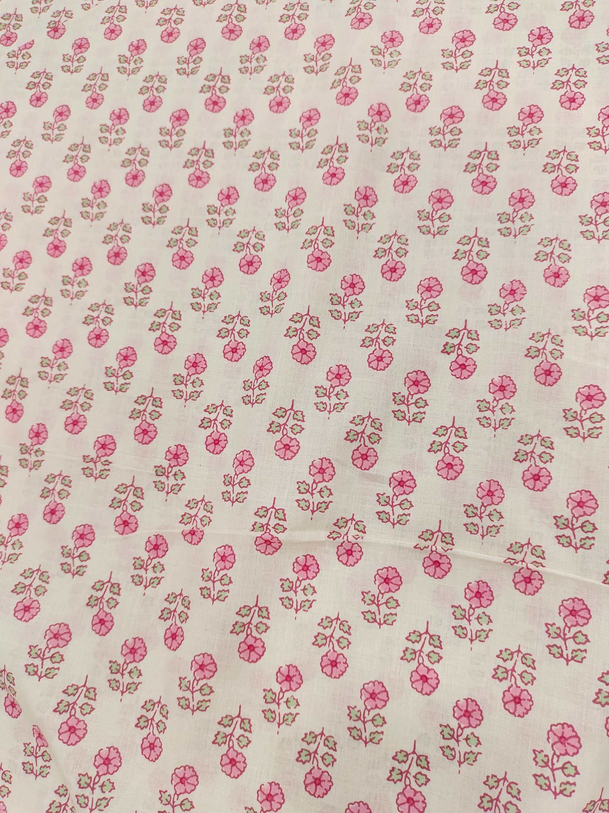 Cotton screen print with small flowers all over