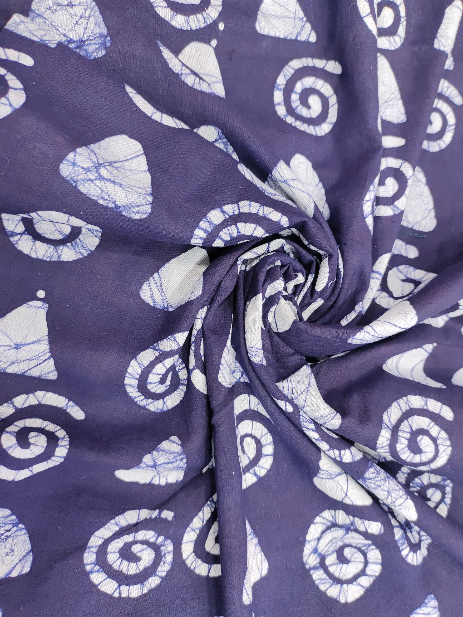 Navy base with white batiq