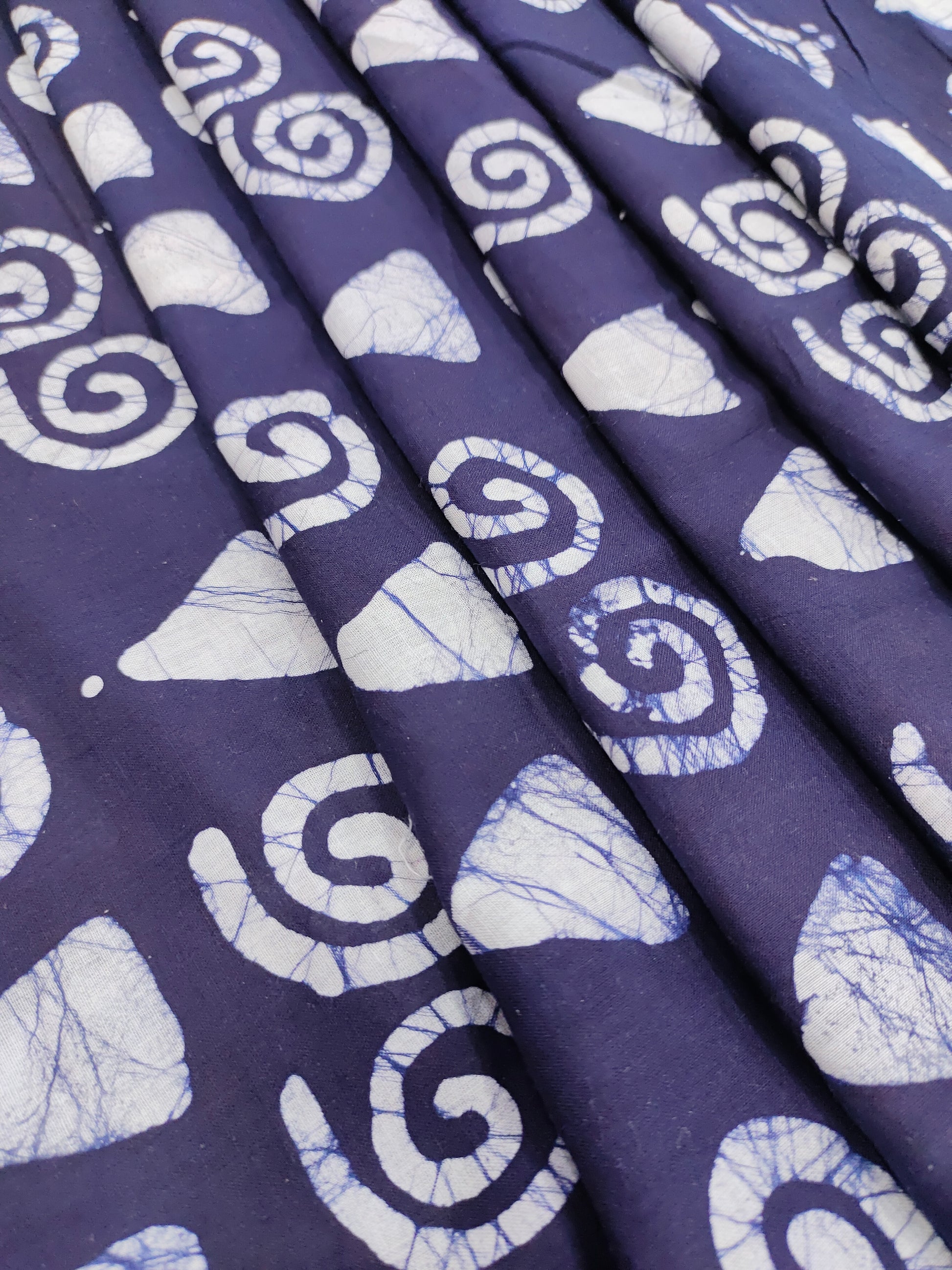 Navy base with white batiq