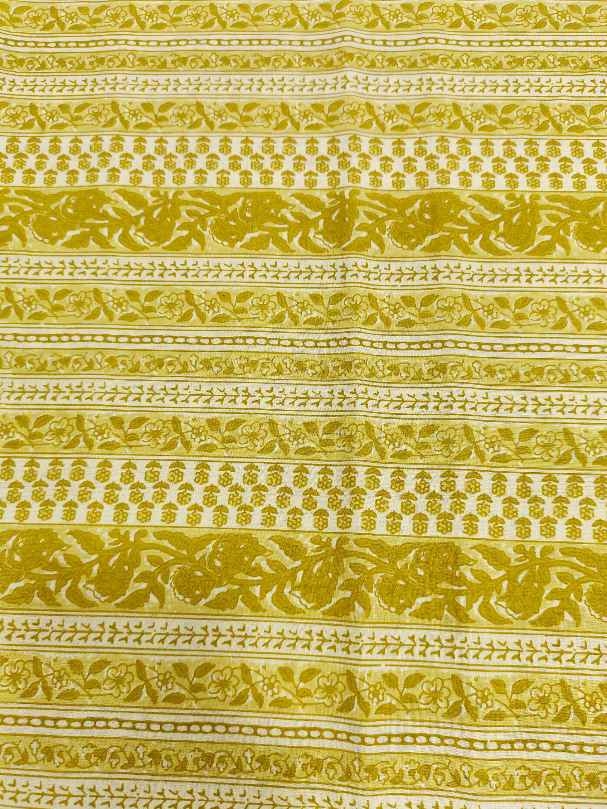 Mehandi floral stripes cotton screen print