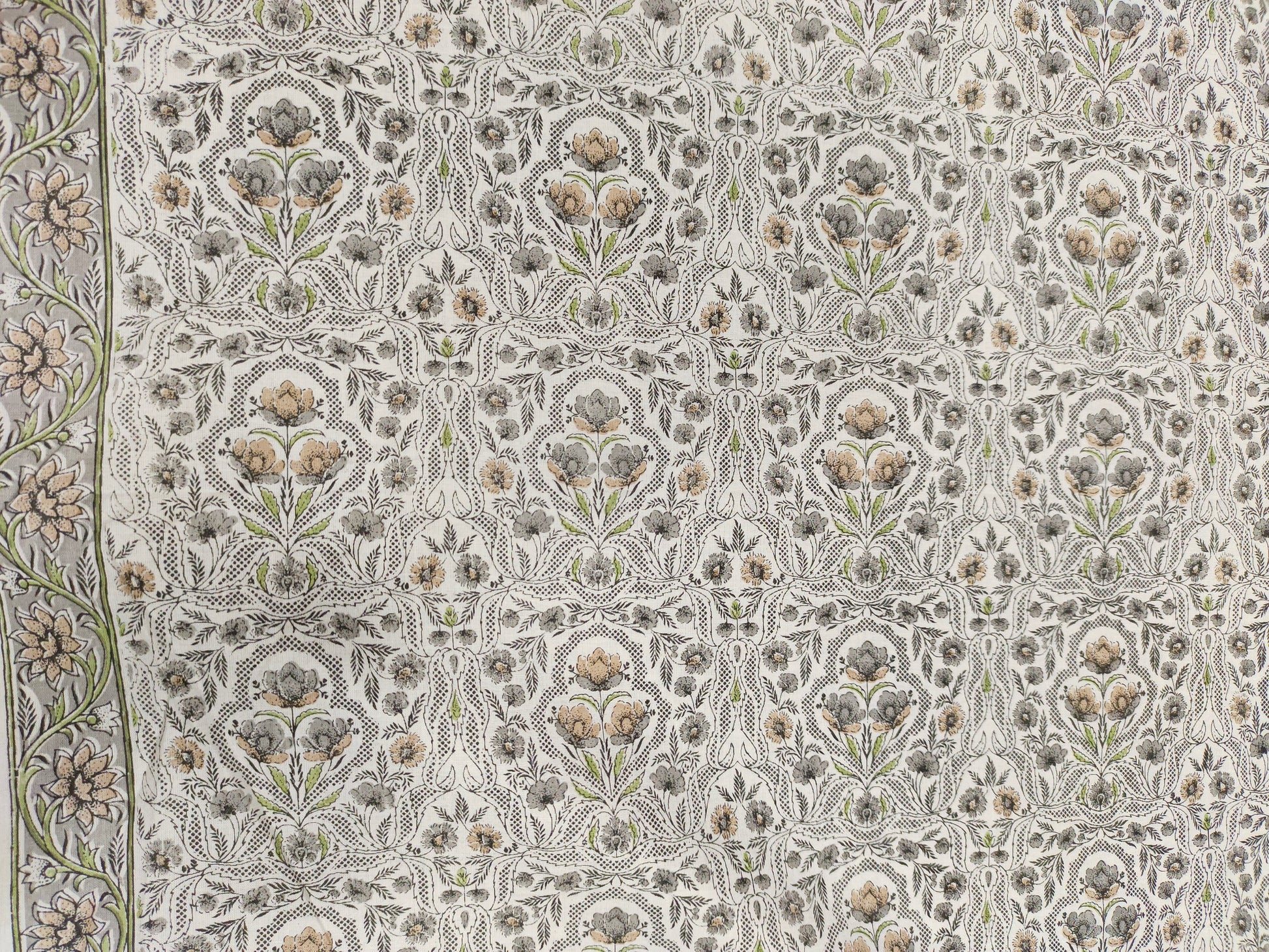 mill cotton digital print with border