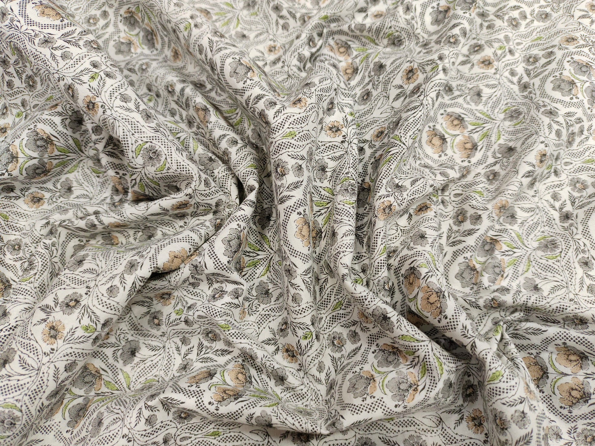 mill cotton digital print with border