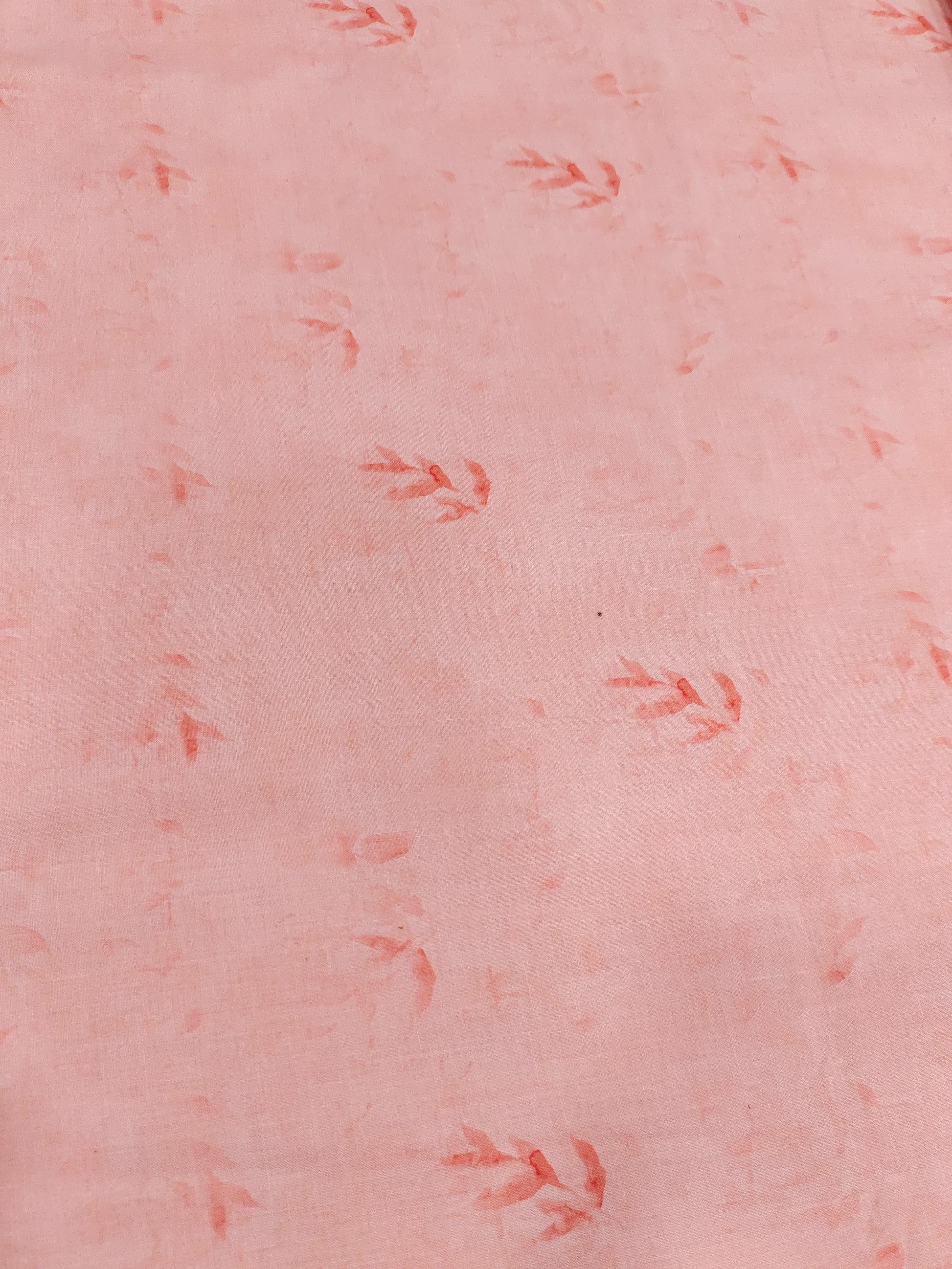 Cambric with digital print peach color