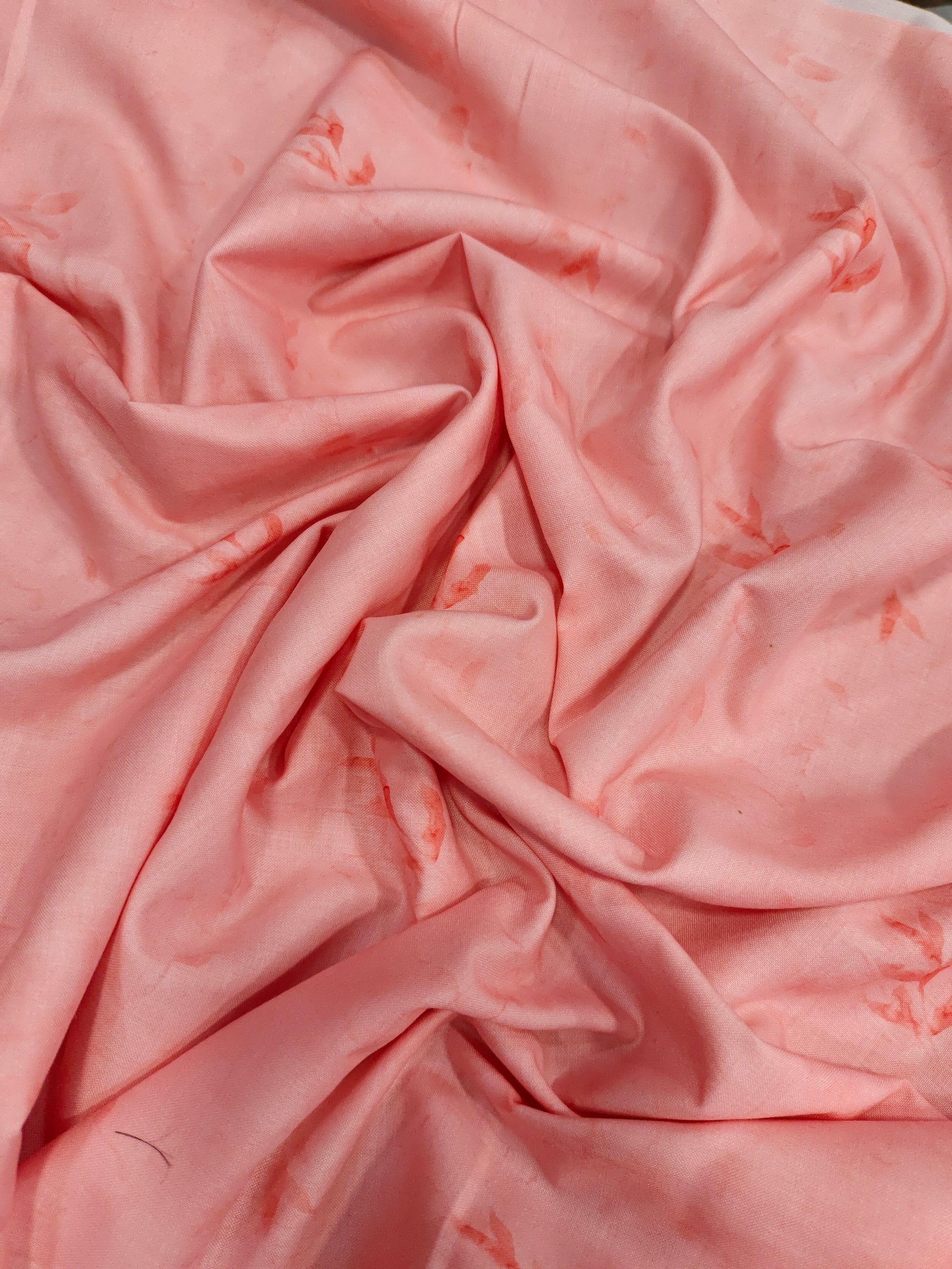 Cambric with digital print peach color