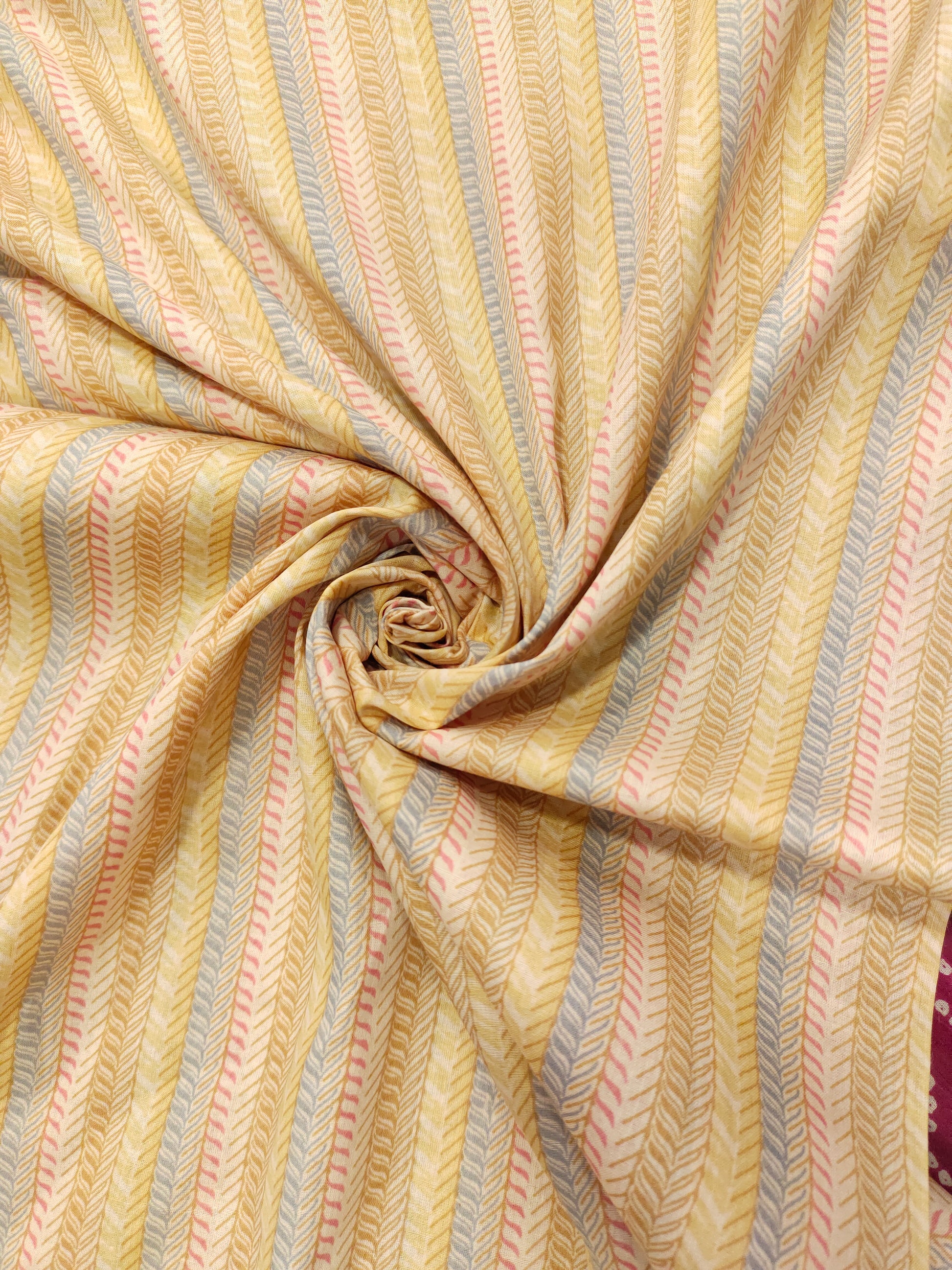 Stripes malai cotton fabric