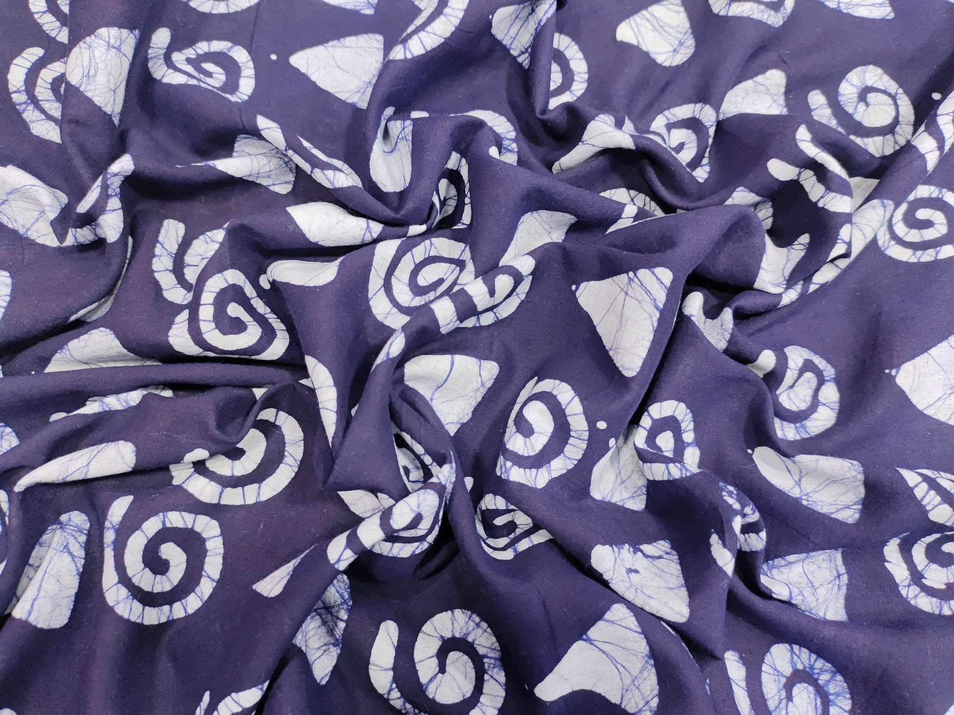 Navy blue batiq fabric