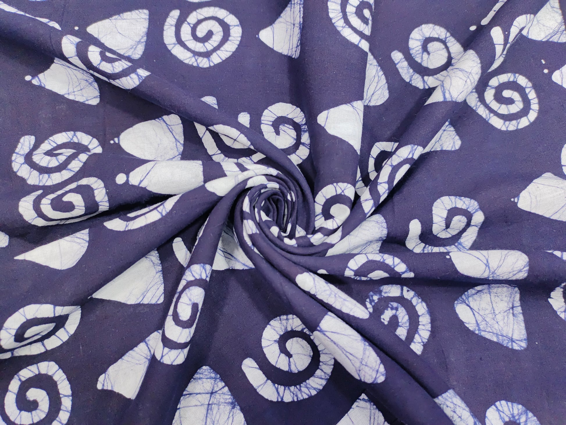 Navy blue batiq fabric