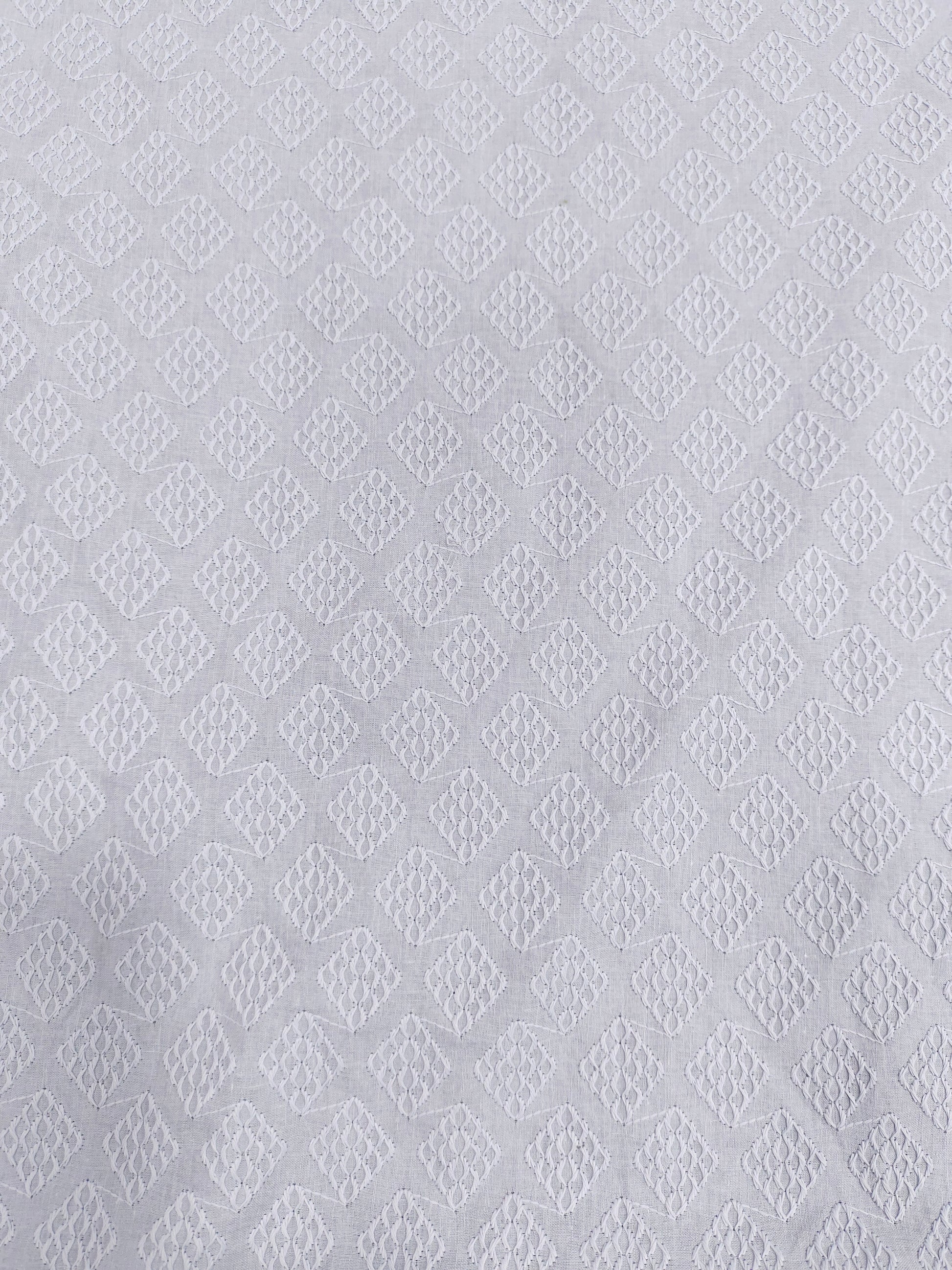 Grey embroidered fabric