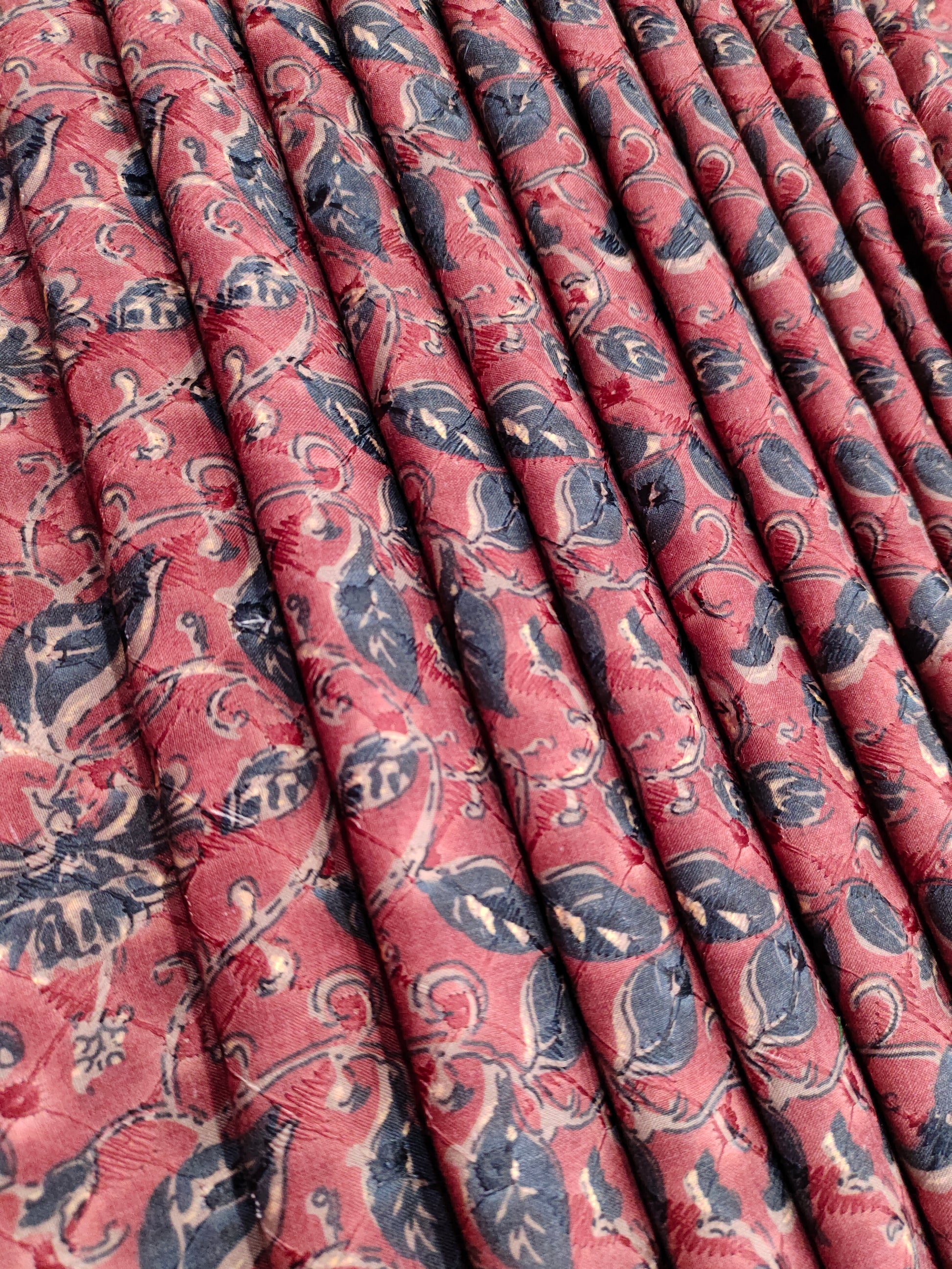 Digital print embroidered fabric