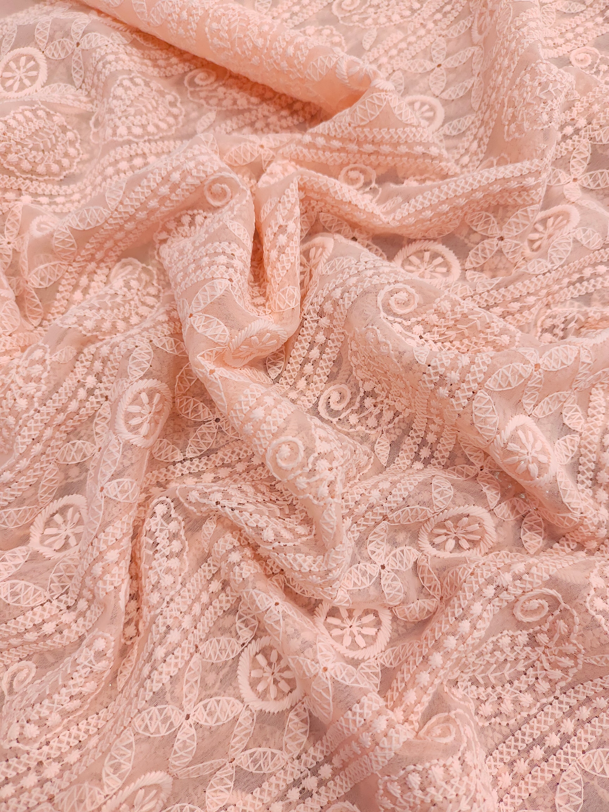 chiffon embroidery fabric