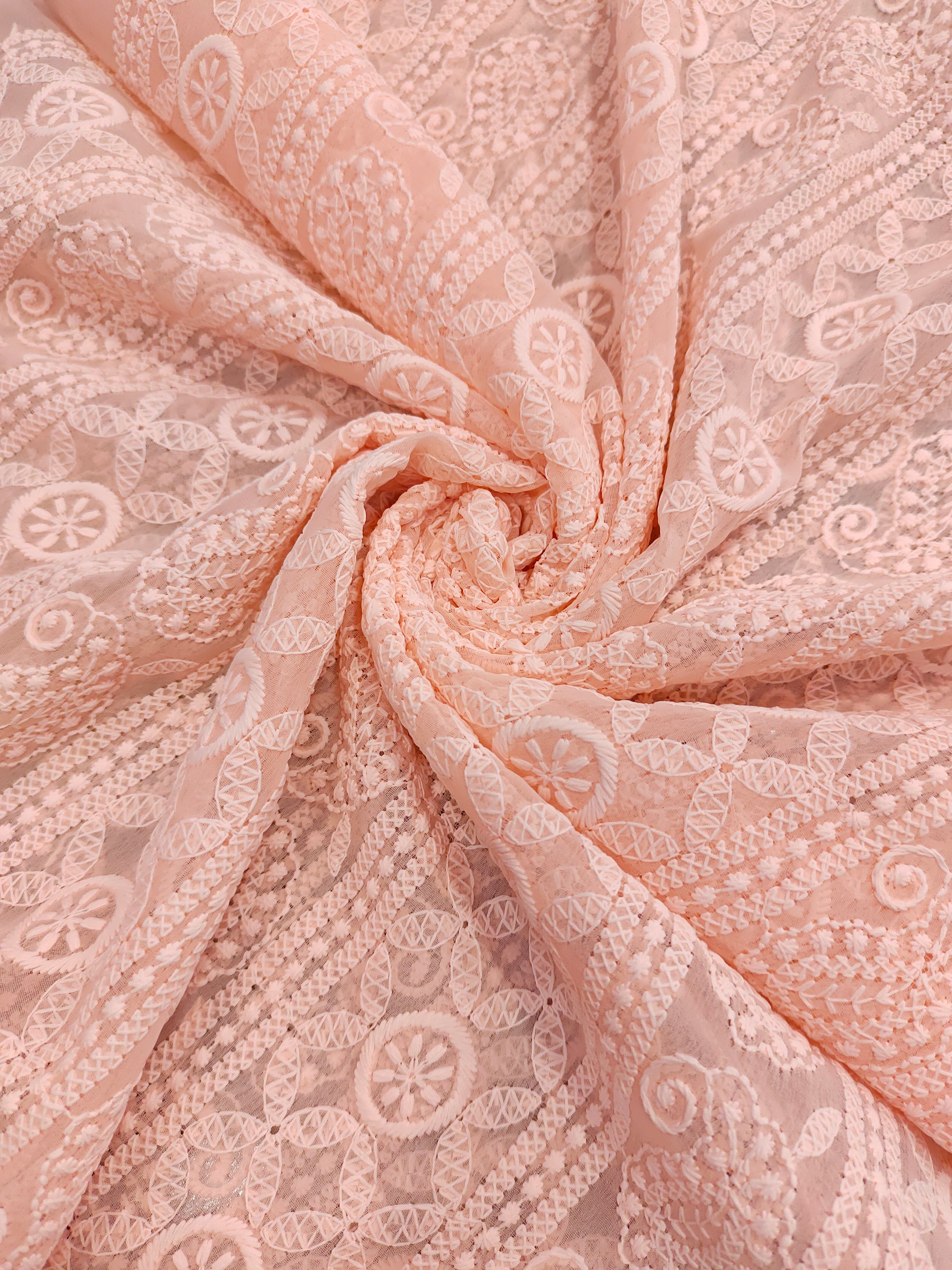 chiffon embroidery fabric