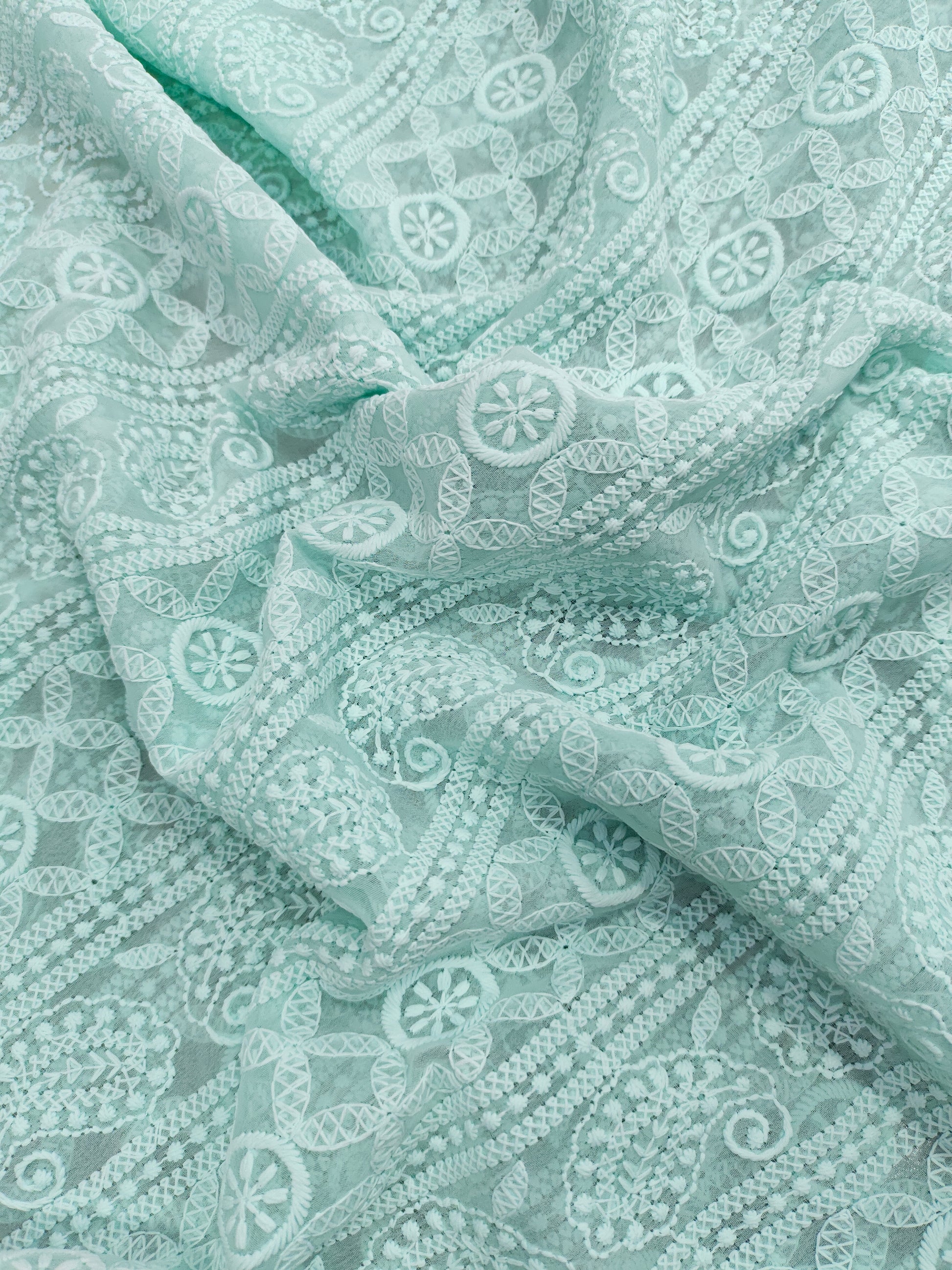 Chiffon embroidery fabric