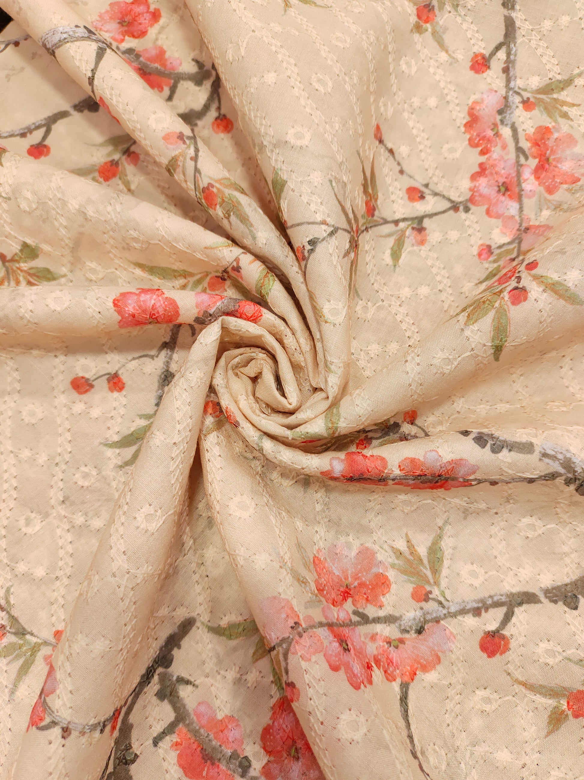 Cotton digital print chikan