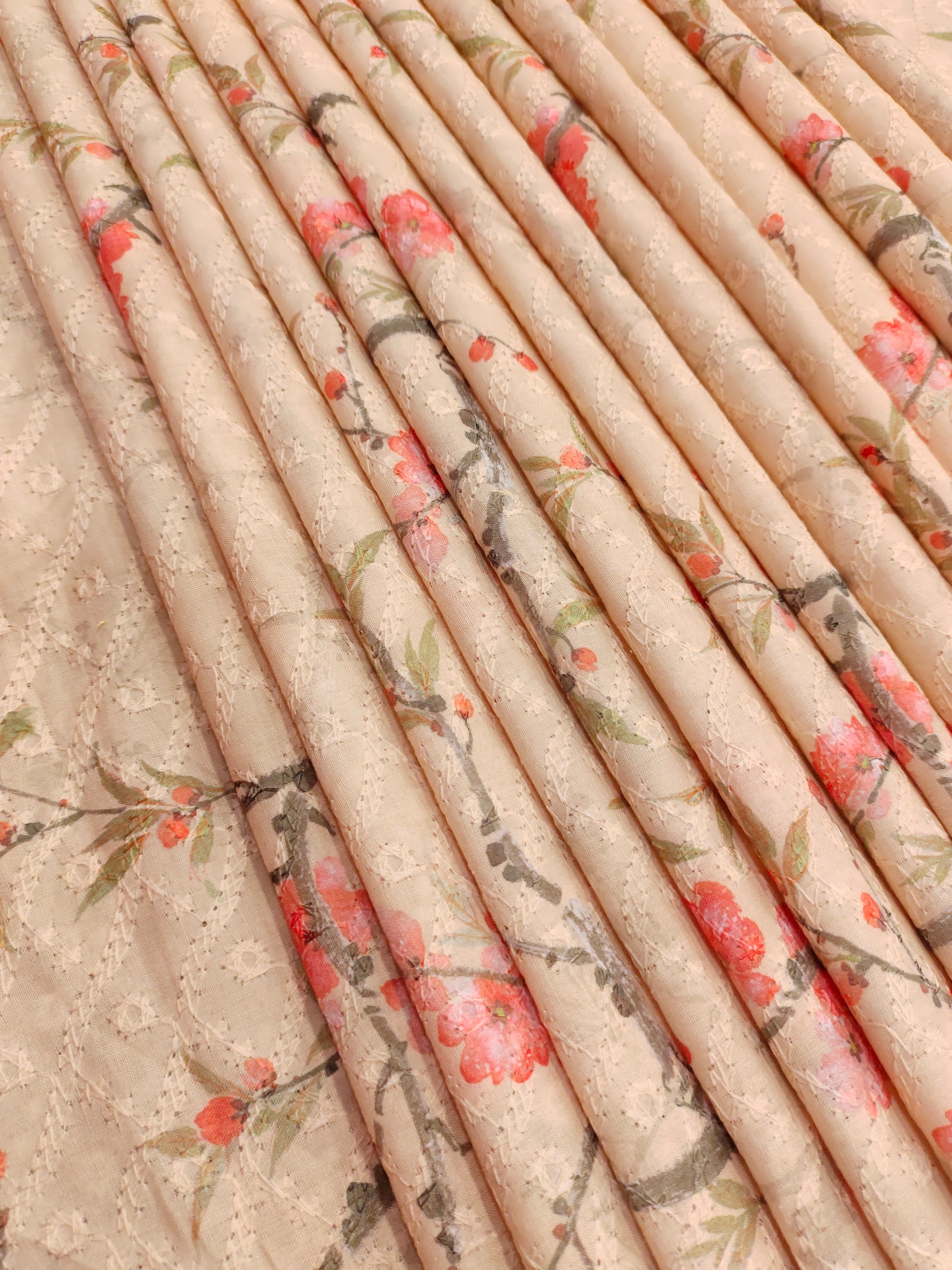 Cotton digital print chikan