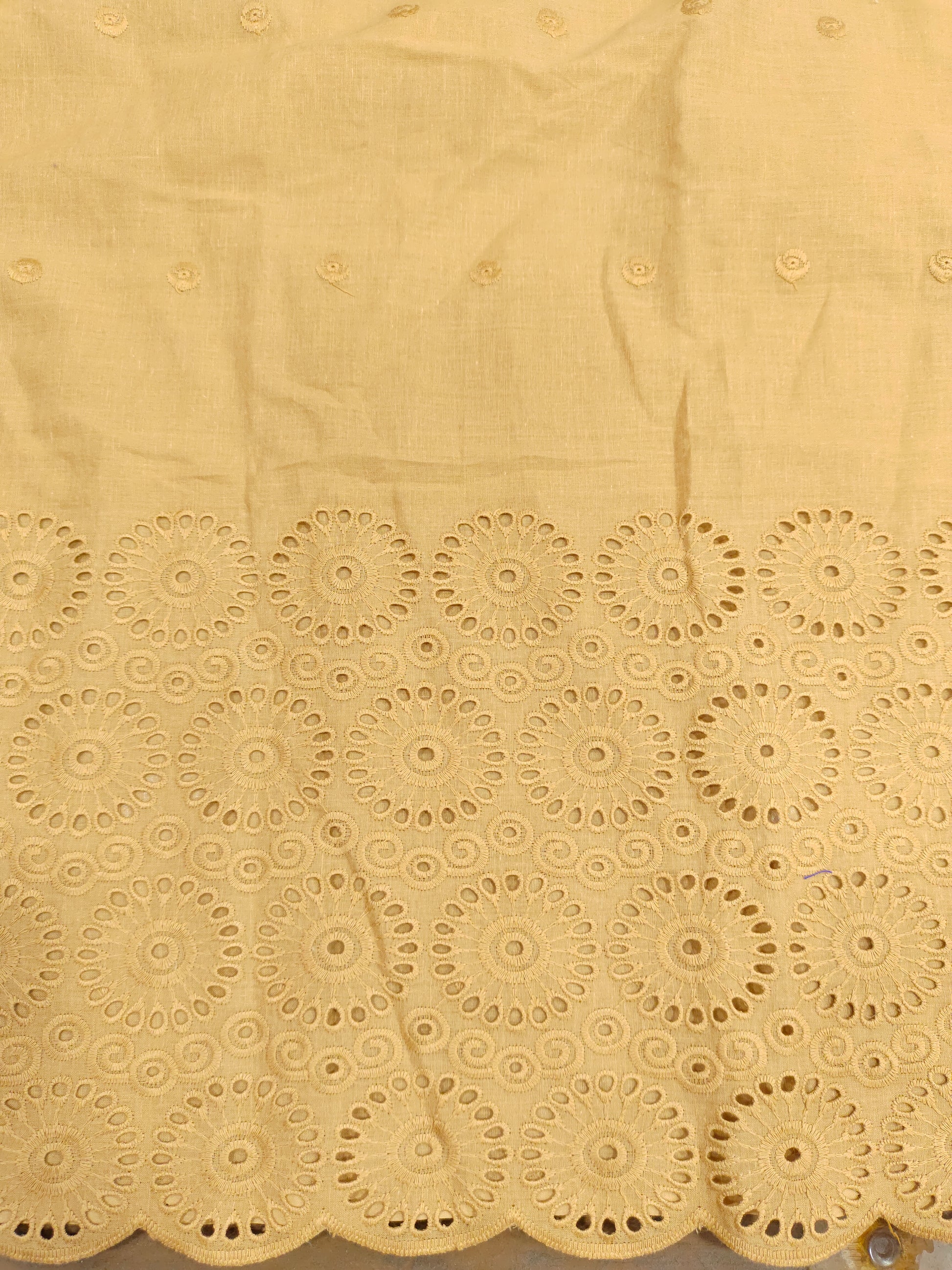 Cotton daman embroidery fabric