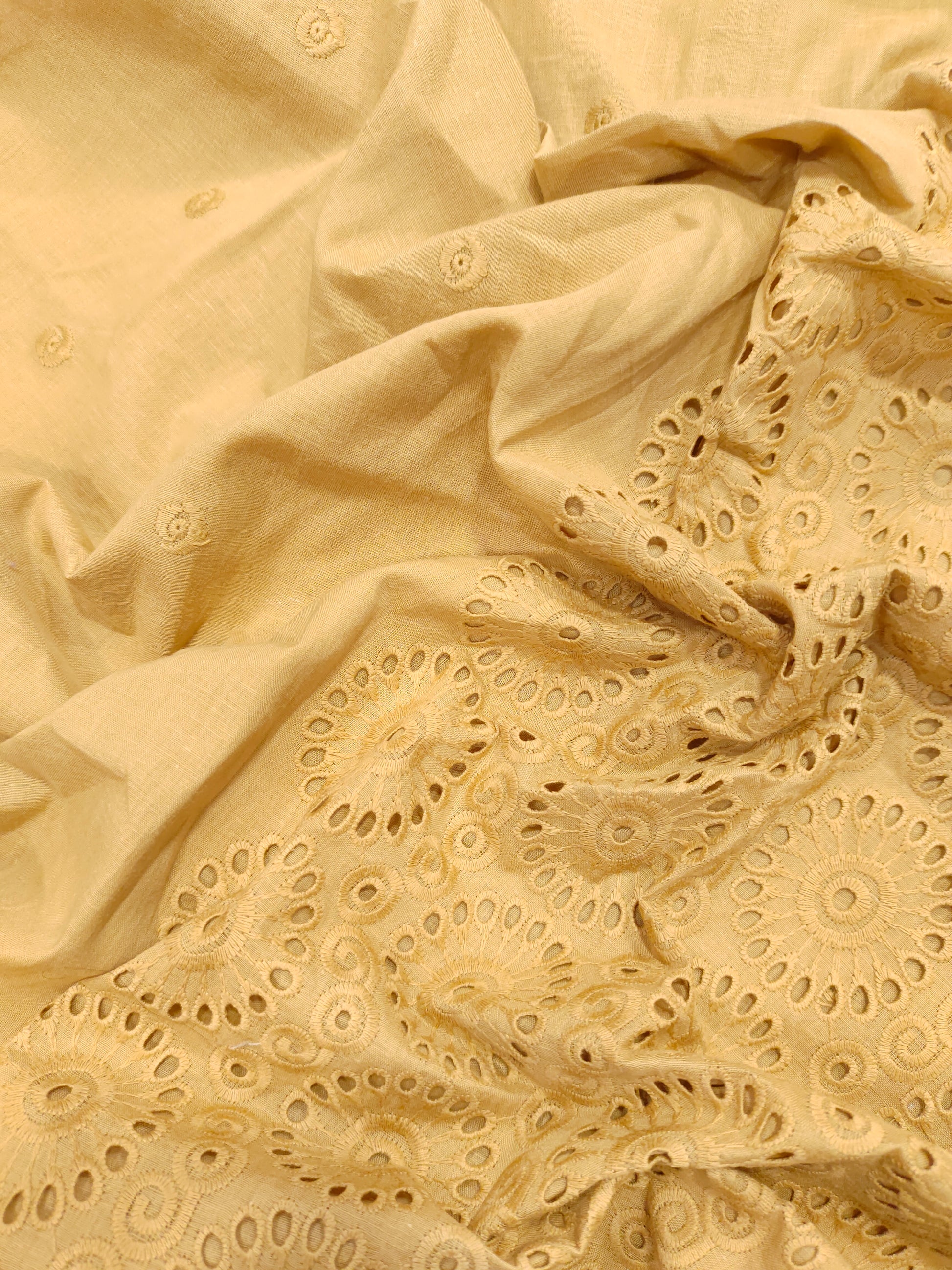 Cotton daman embroidery fabric