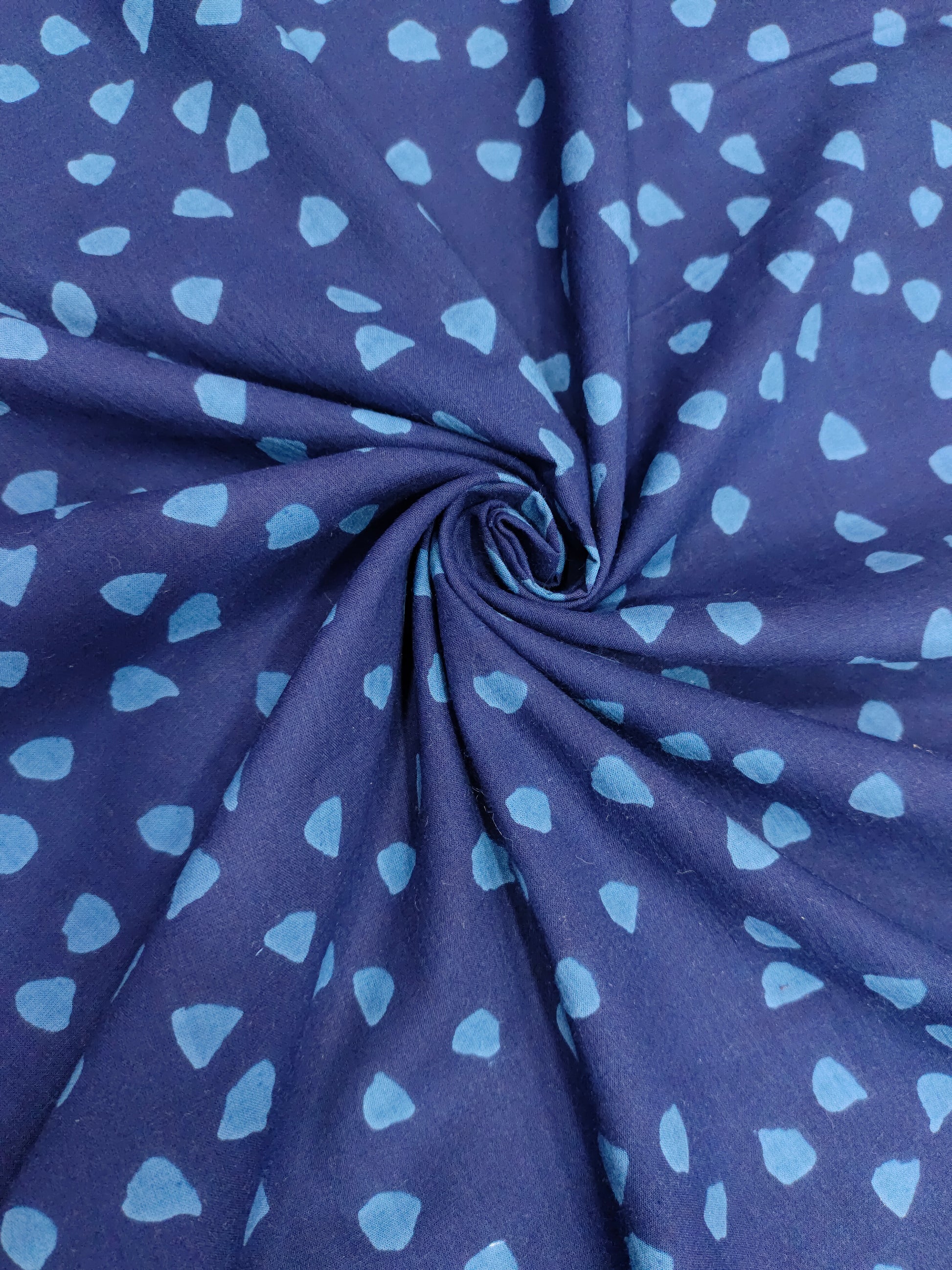 Navy with blue colour cotton Screen Print