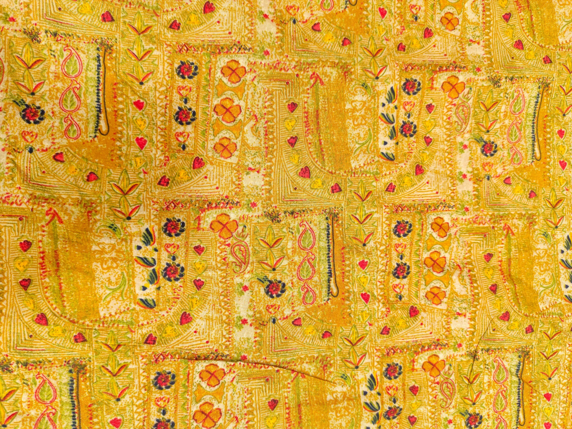 Mustard with all over print