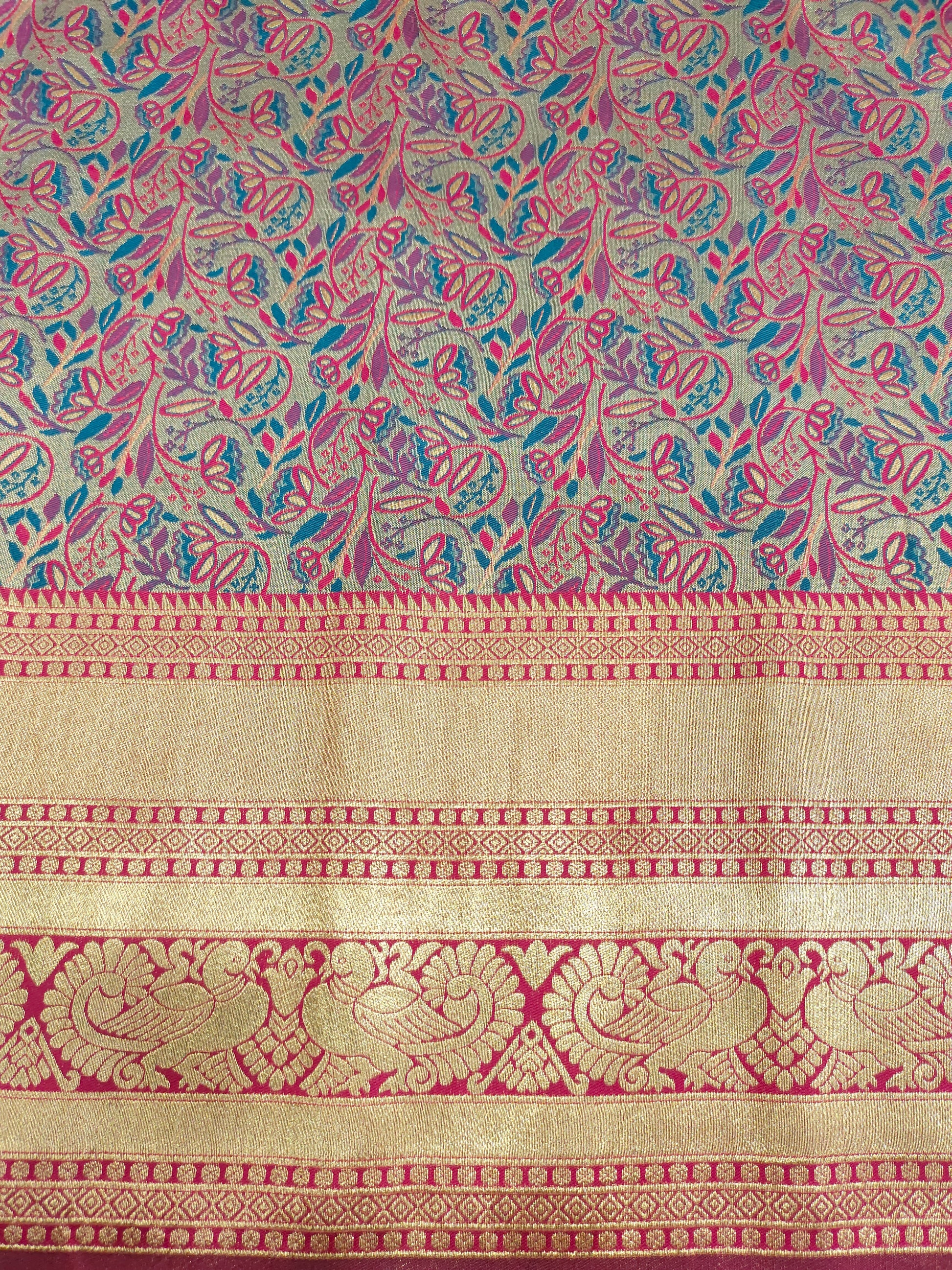 Takwise blue Rani gold brocade