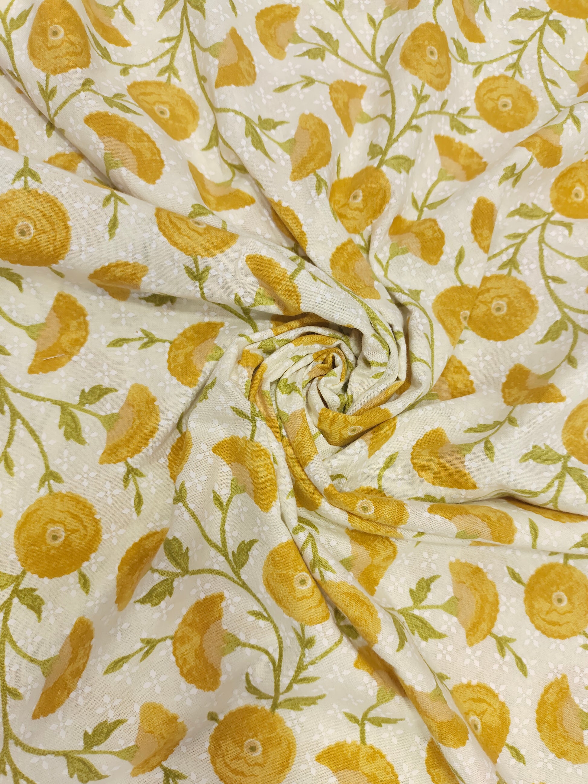 Yellow flex meera floral print