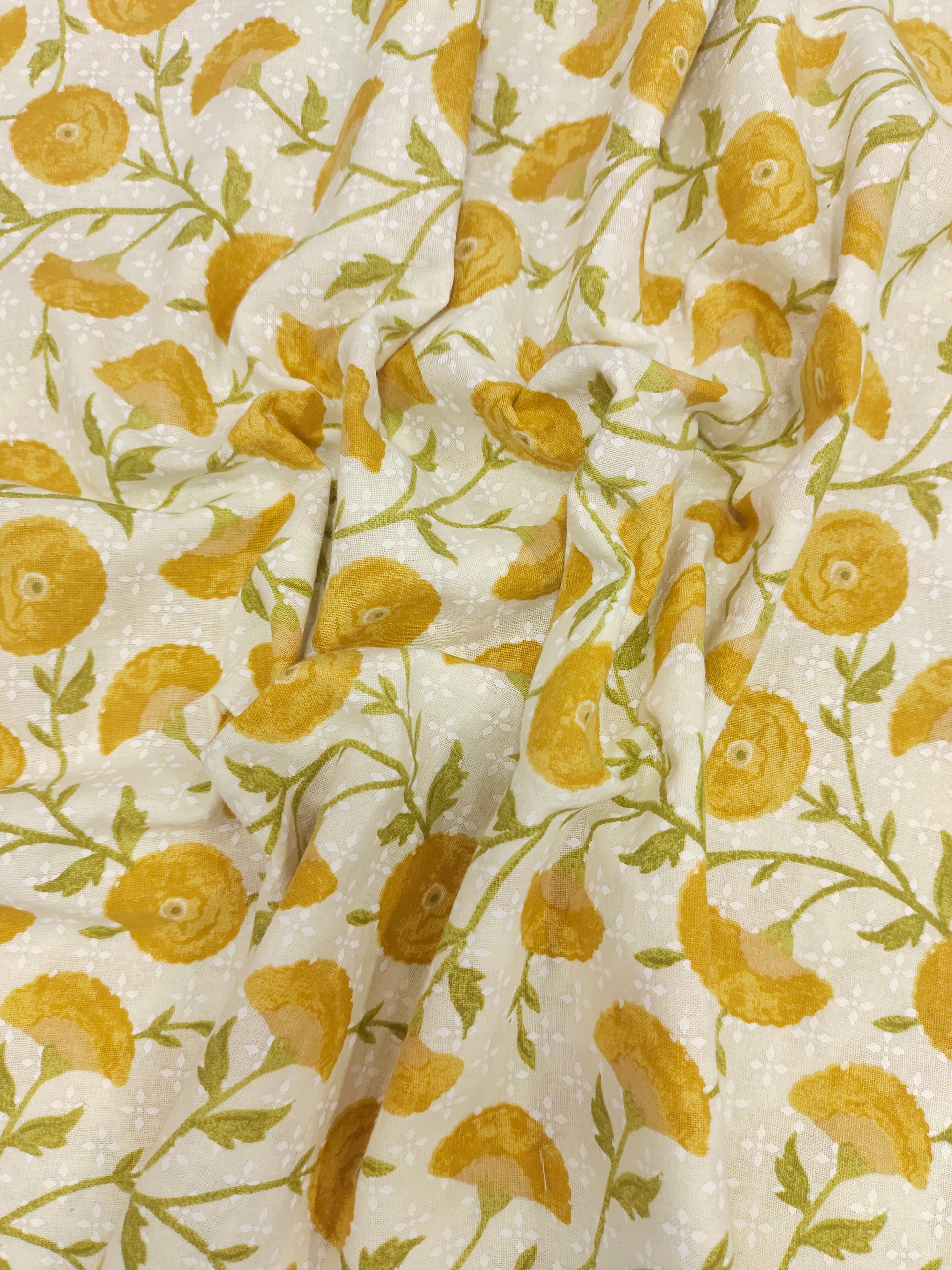 Yellow flex meera floral print