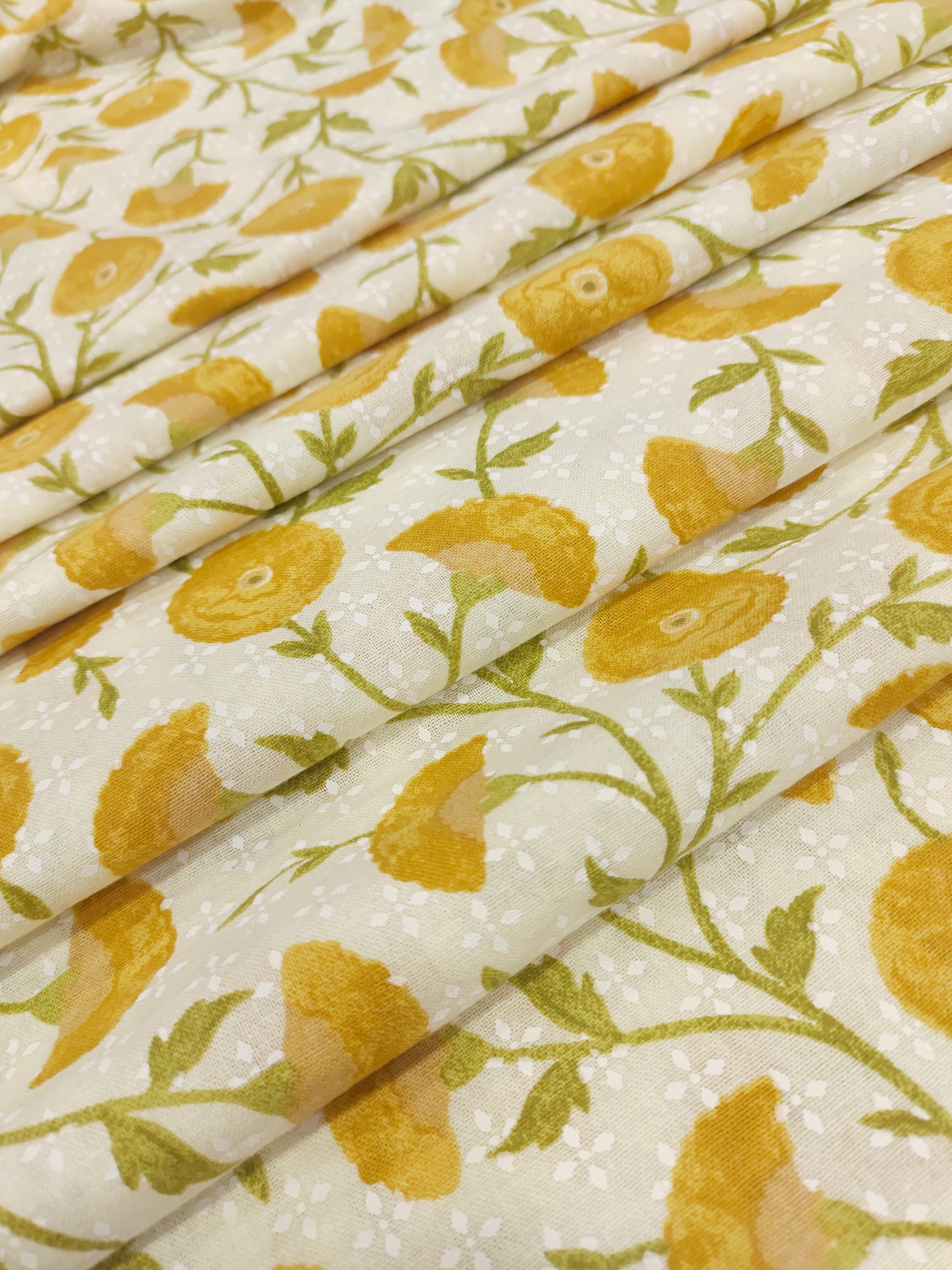 Yellow flex meera floral print