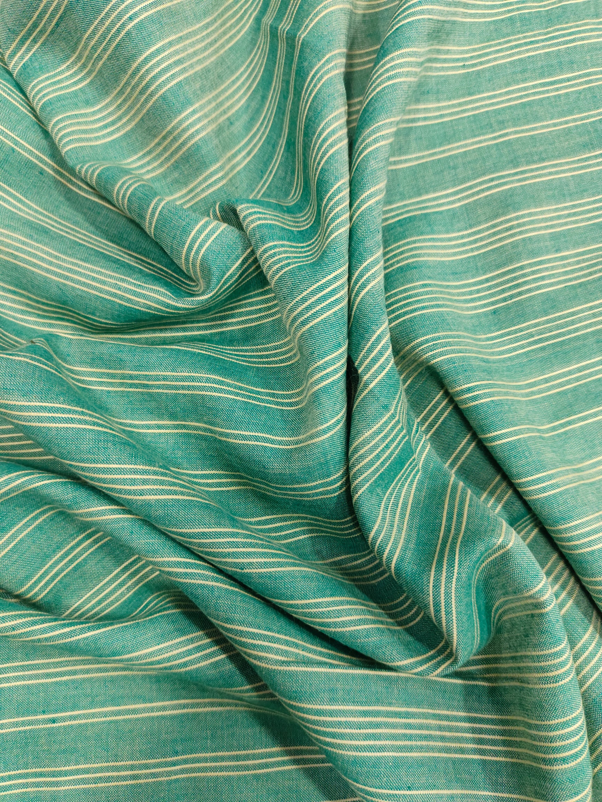 Green Excal cotton Rib stripes