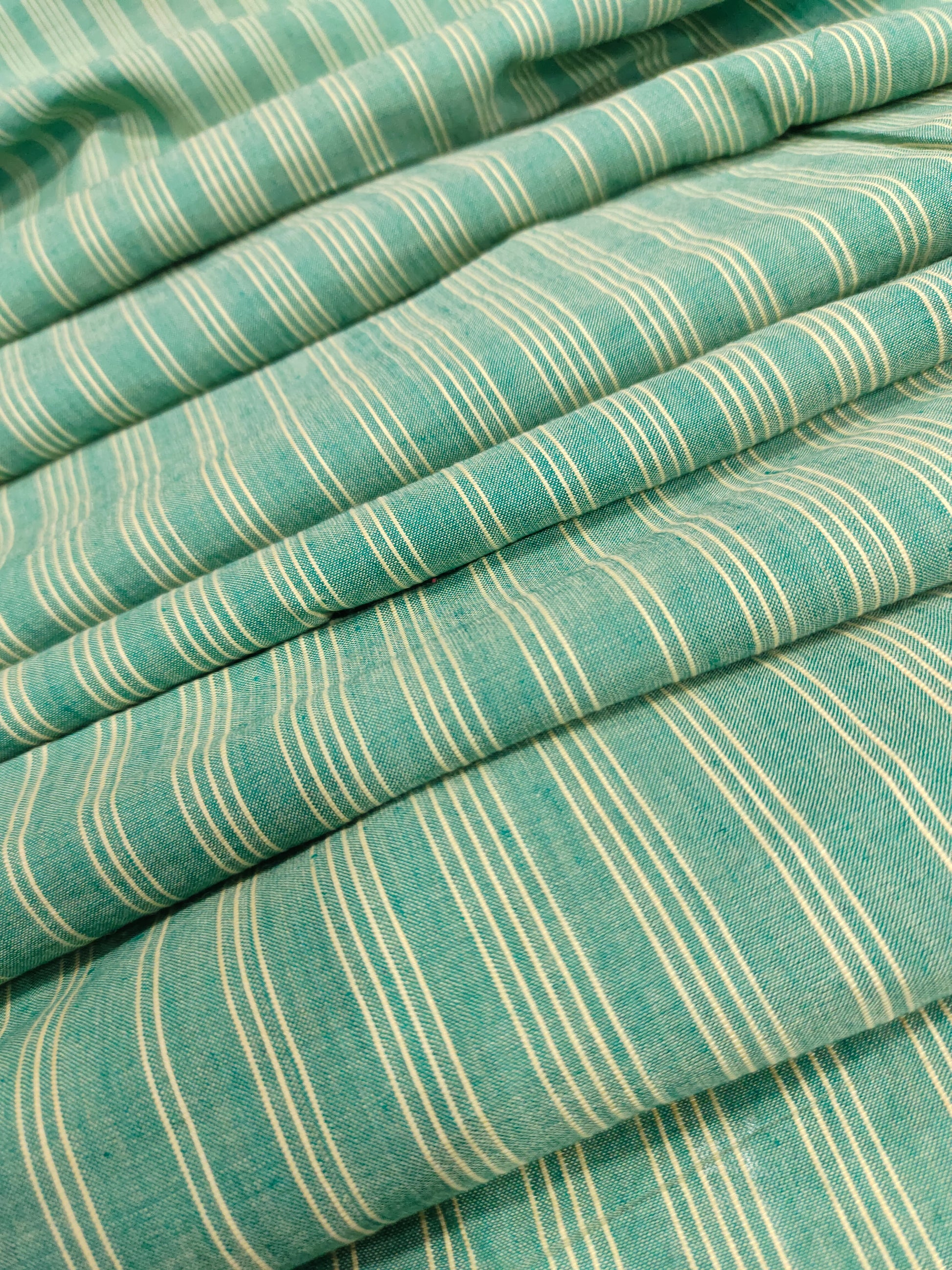 Green Excal cotton Rib stripes