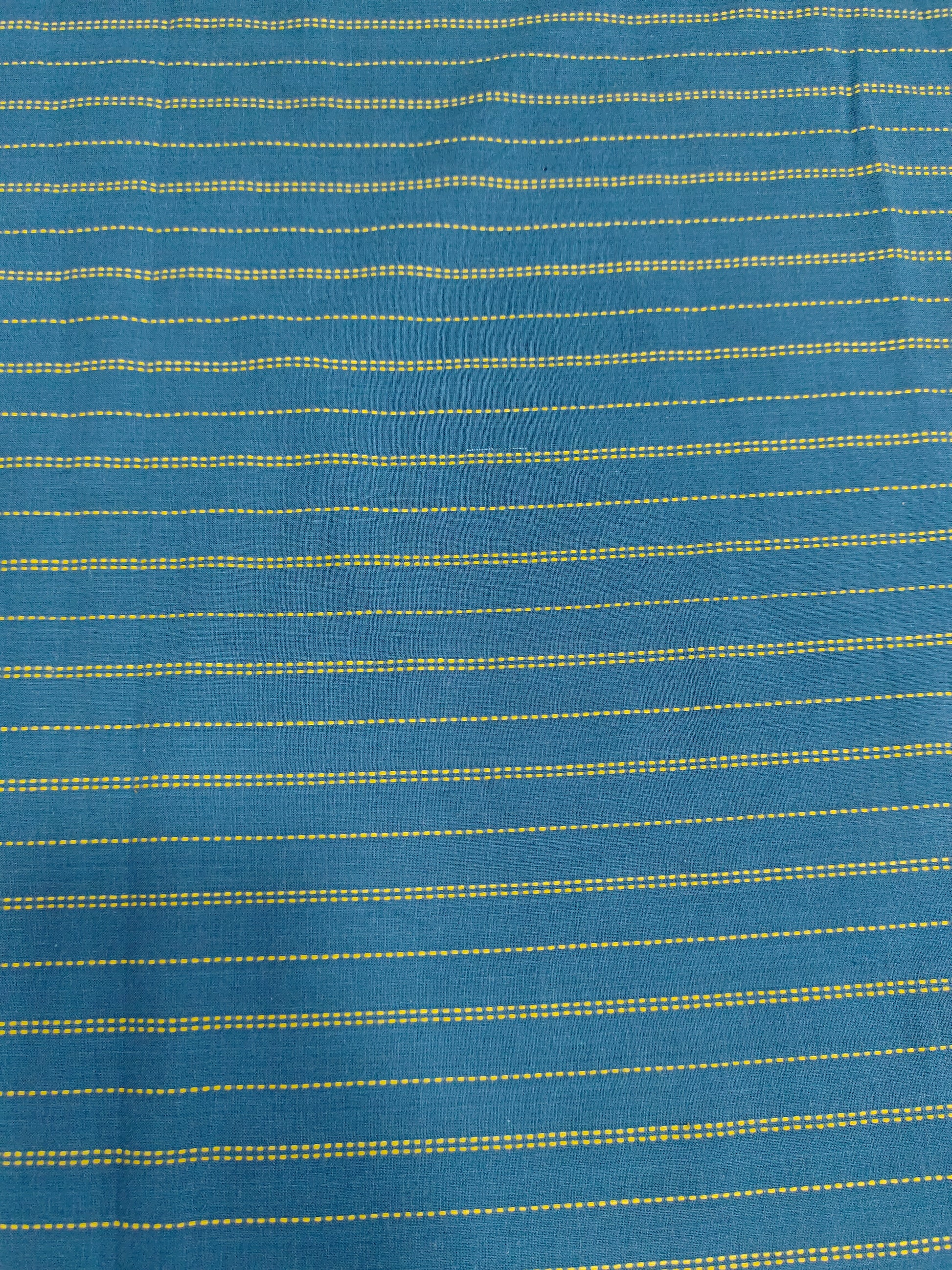 Blue South cotton handwork katha's stripes