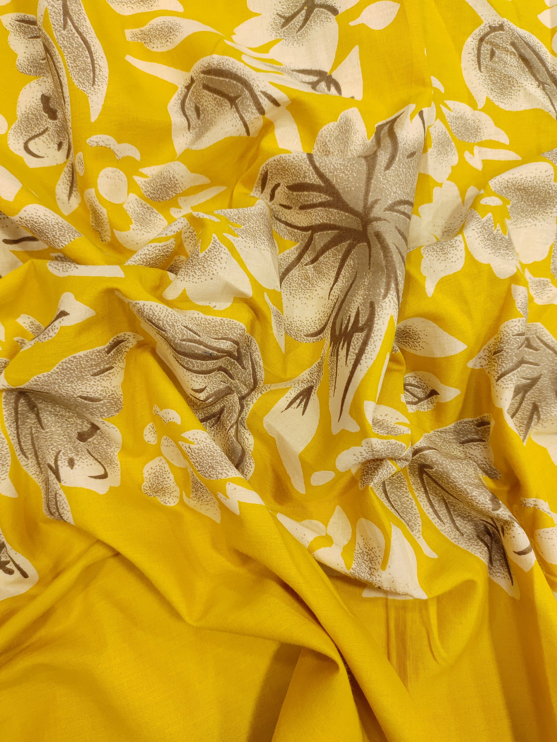 Jaipur cotton daman print yellow color