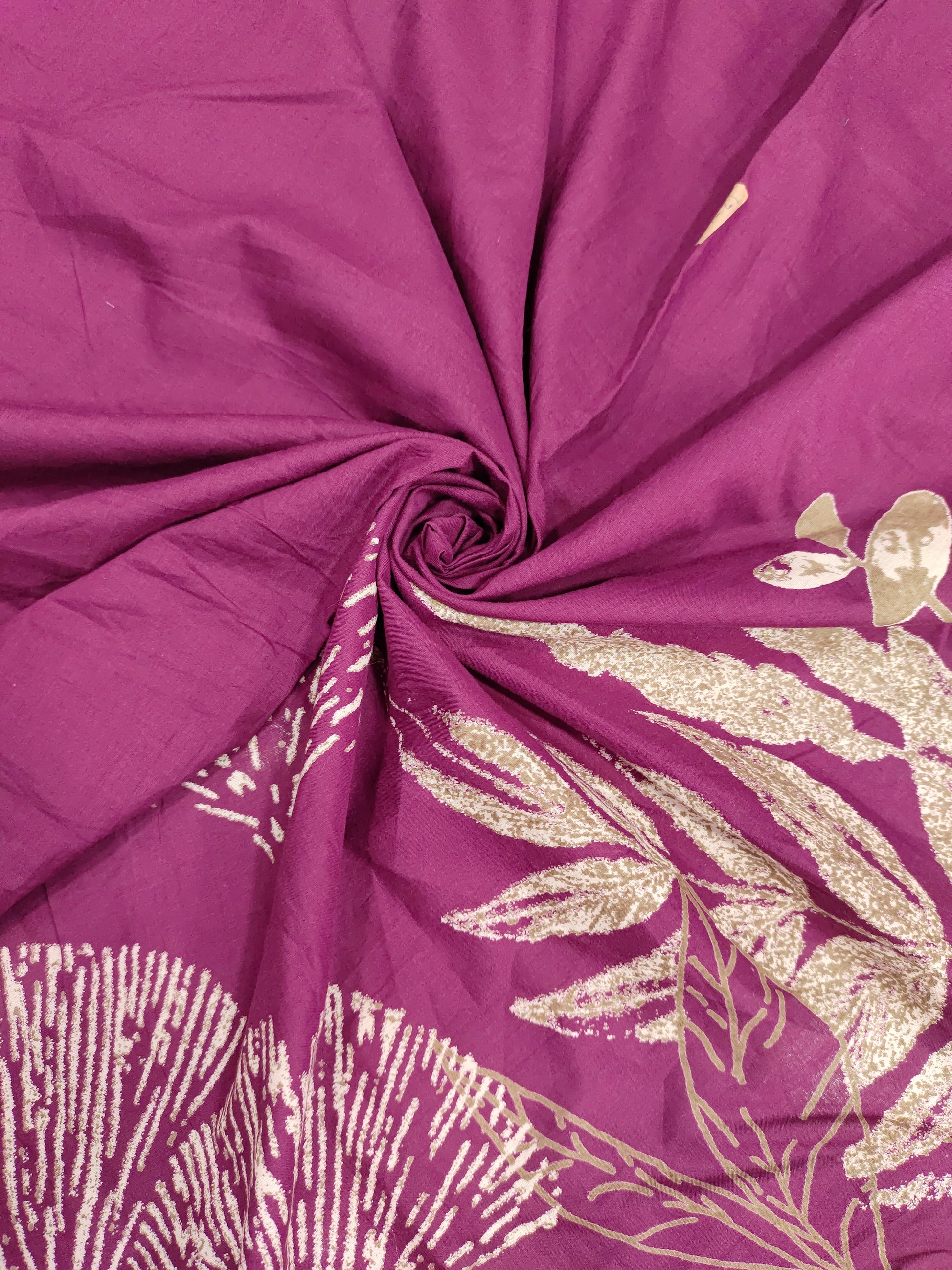 Jaipur cotton daman print on wine color