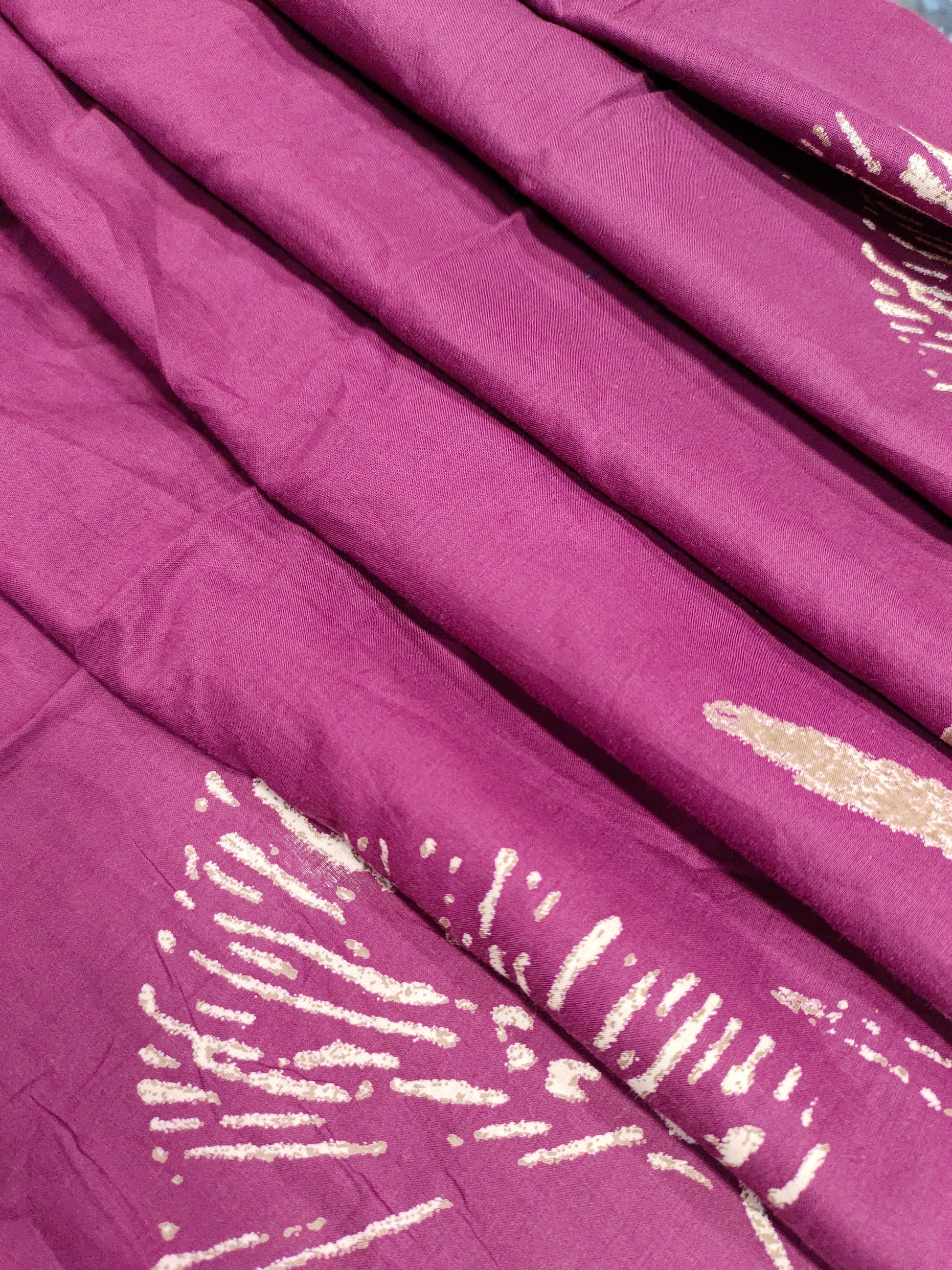 Jaipur cotton daman print on wine color