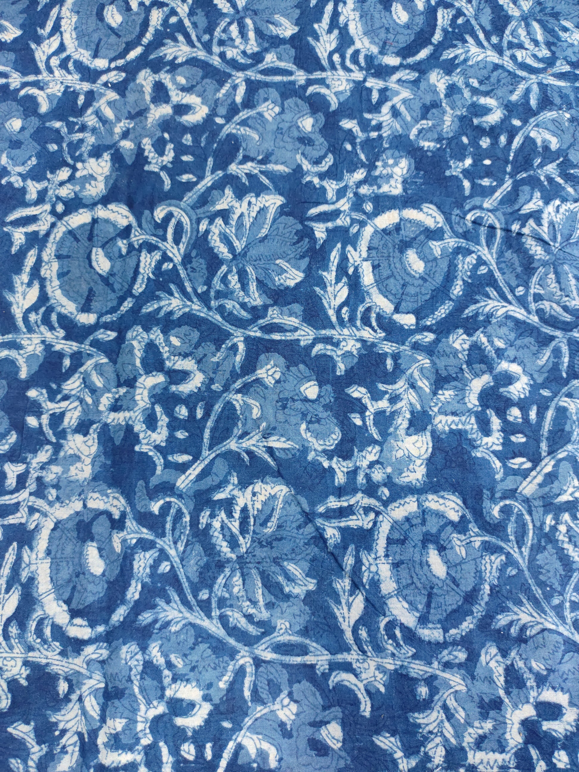 Indigo daboo hand block print fabric