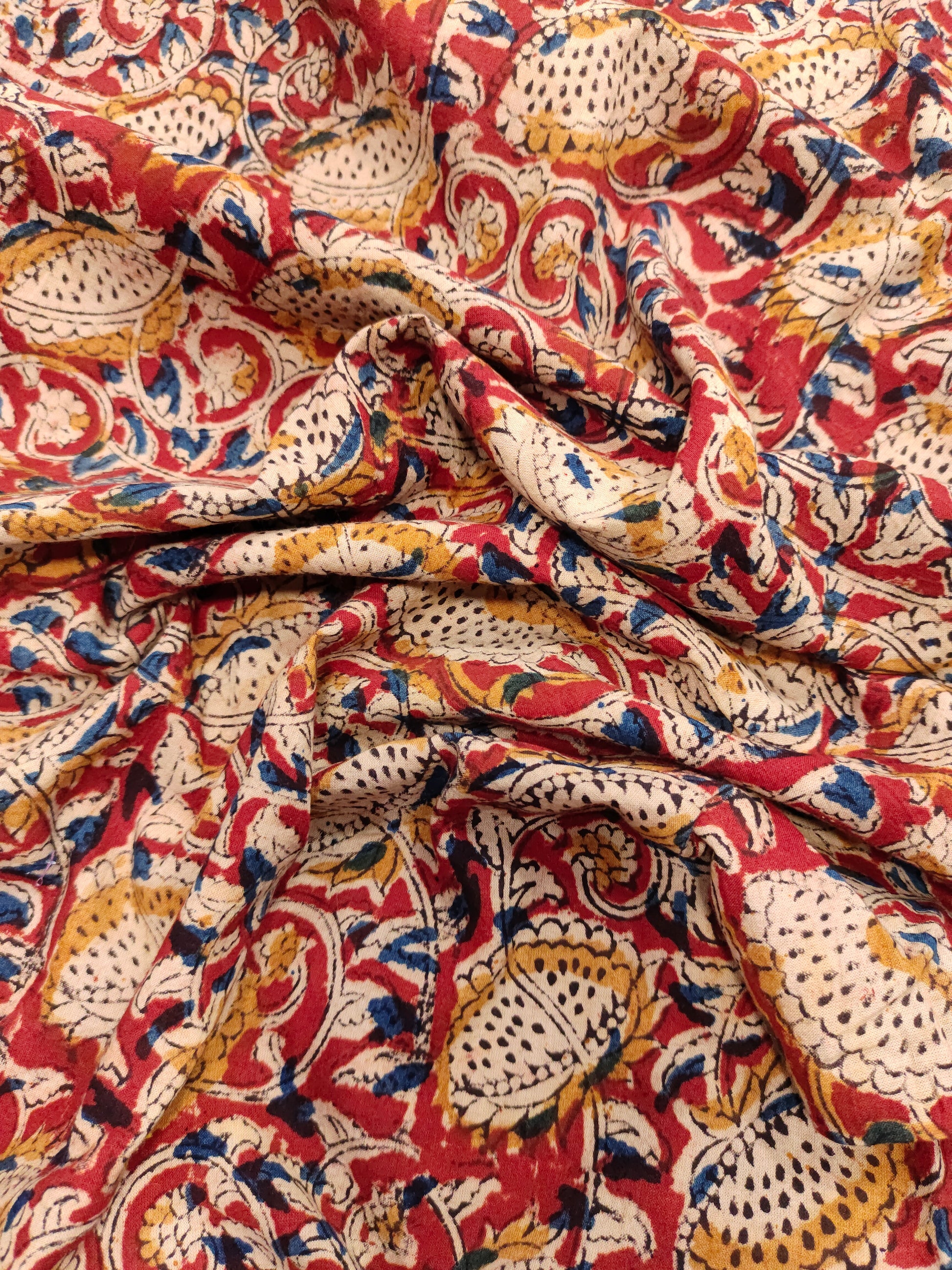 Jaipur cotton maroon kalamkari