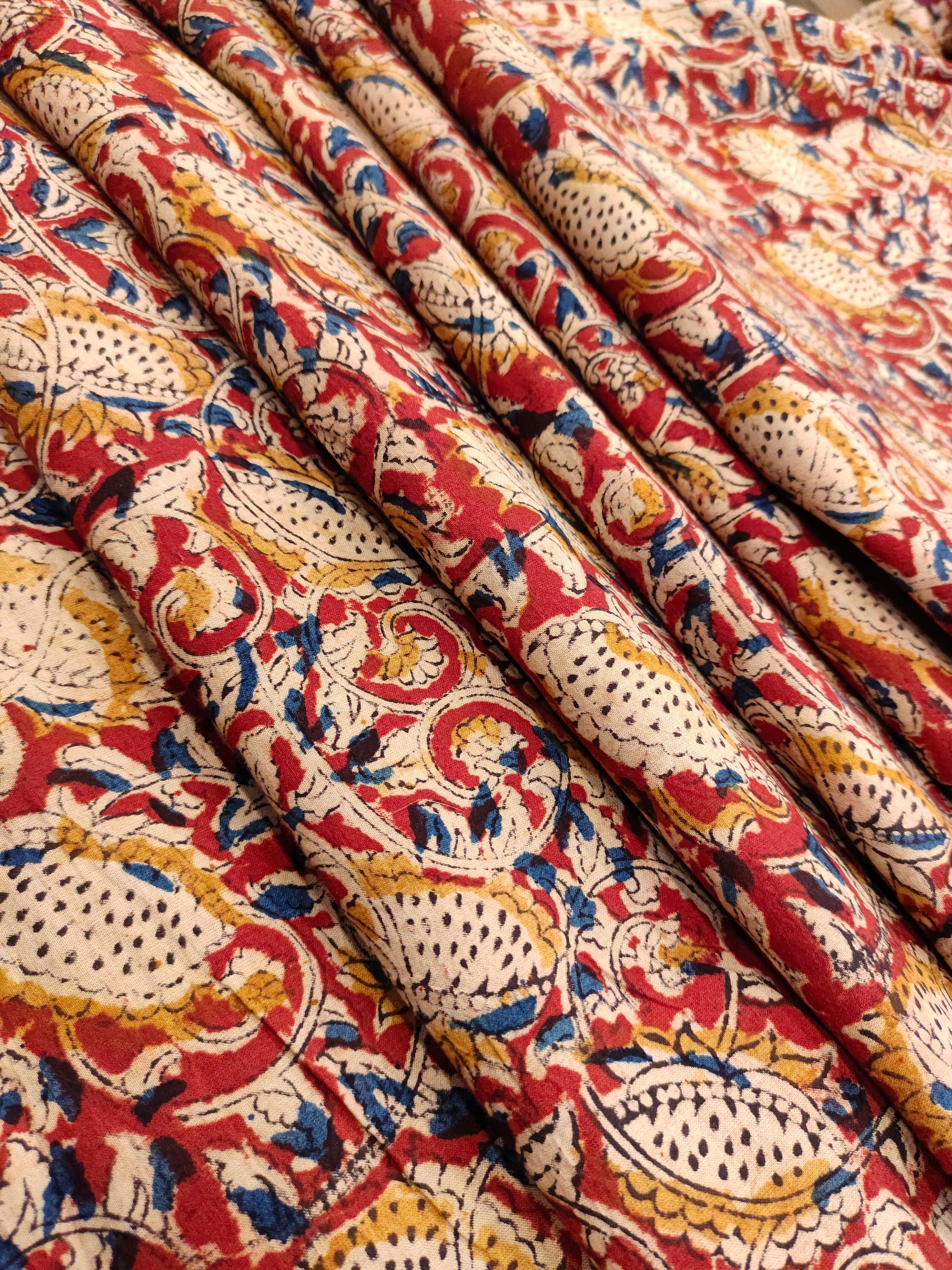 Jaipur cotton maroon kalamkari
