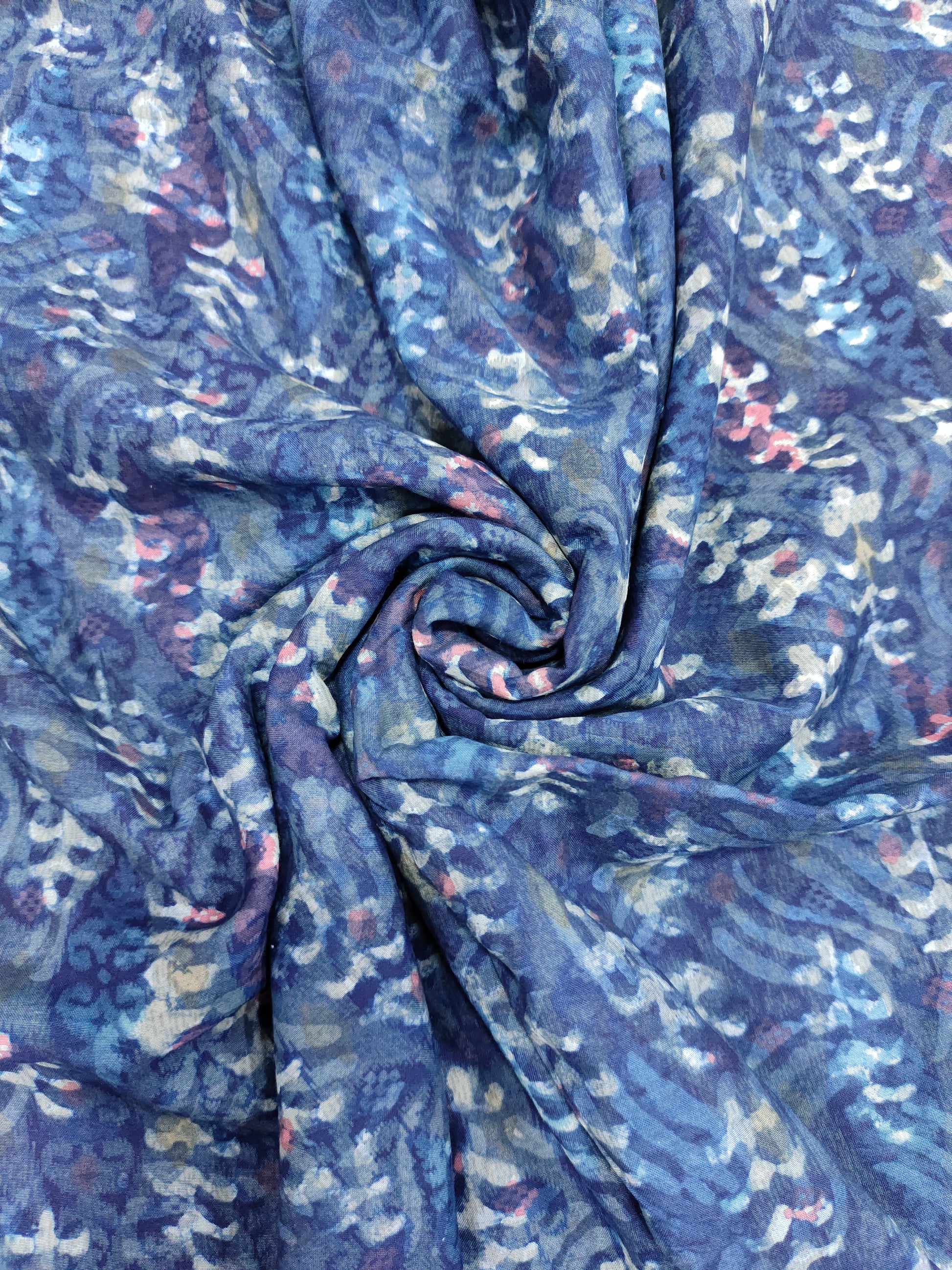 Cotton indigo hand block print with special colors.