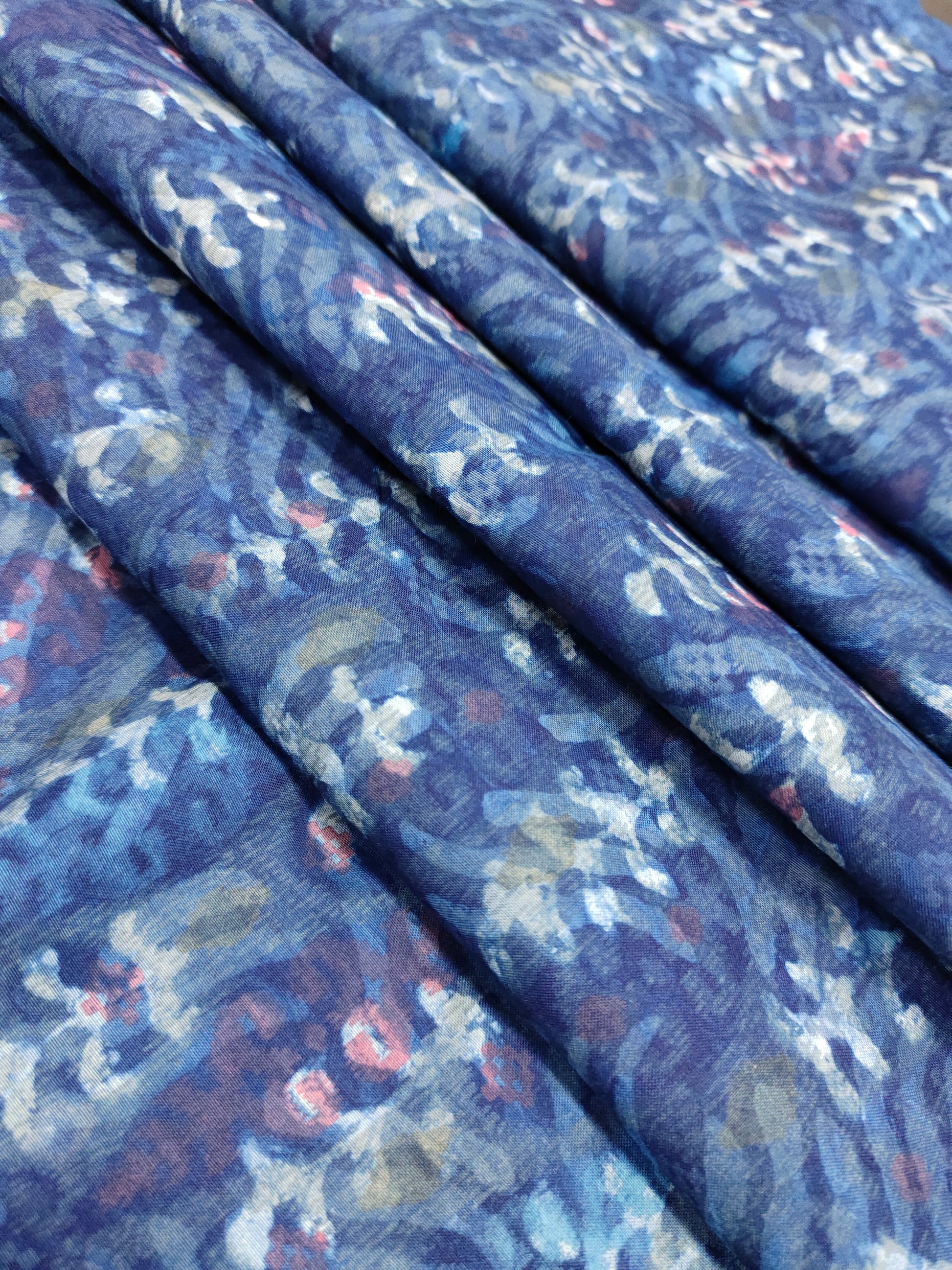 Cotton indigo hand block print with special colors.