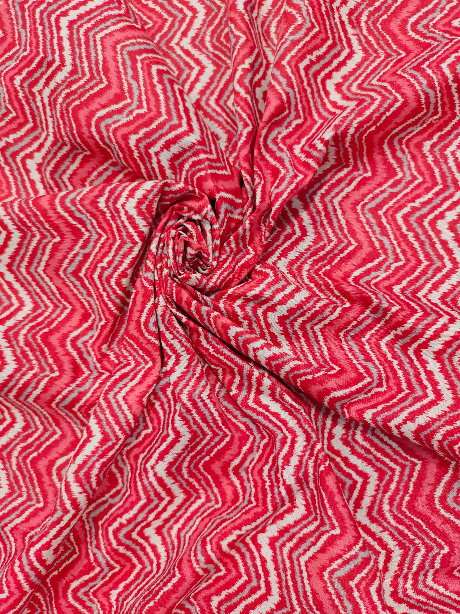 Cotton mill print rick rackred and other colors.