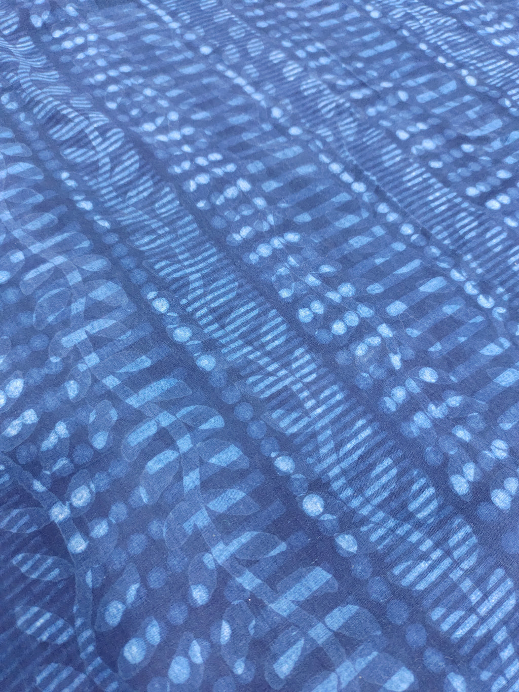 Indigo with shadow print